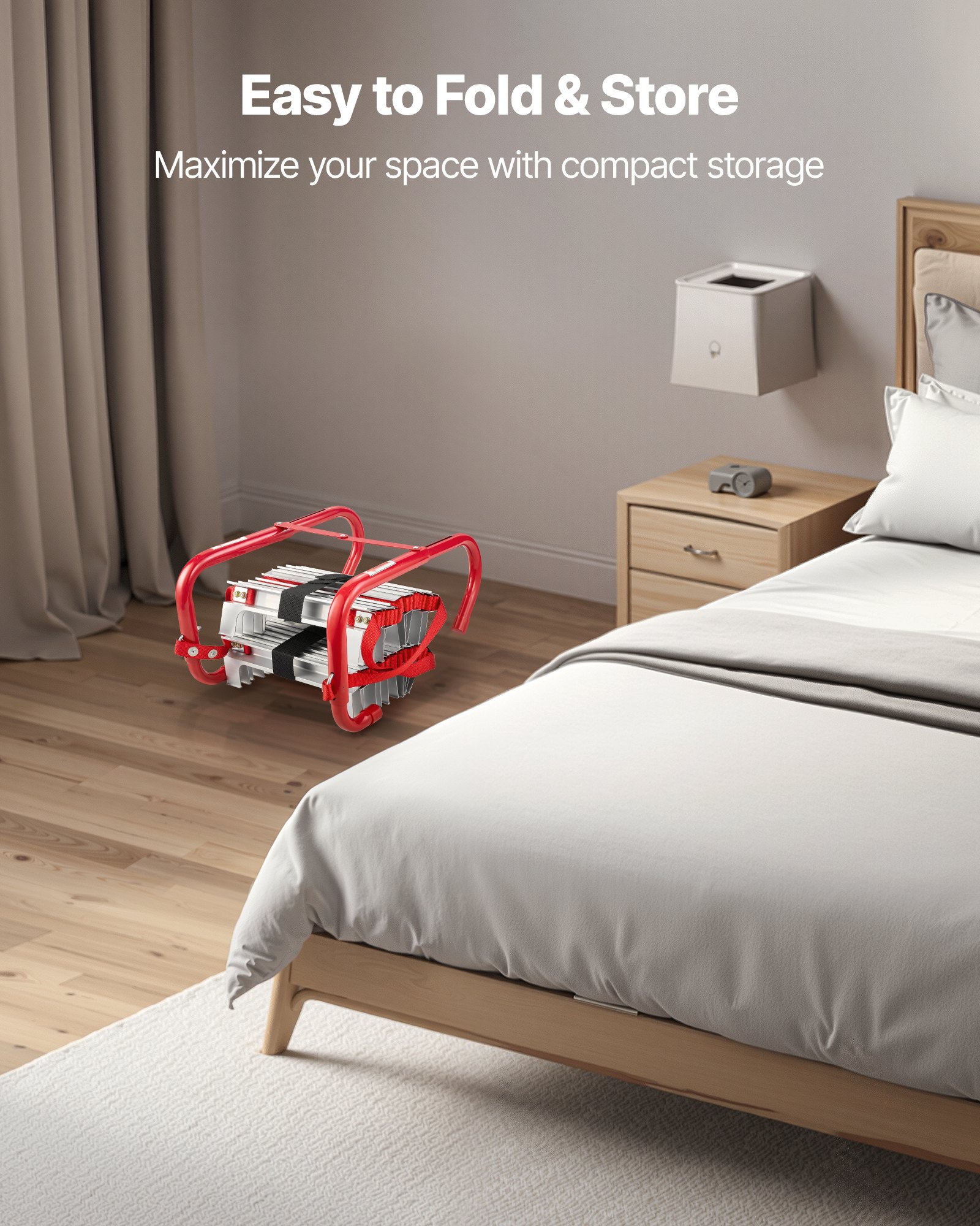 Σκάλα Πυρασφάλειας VEVOR 3-όροφη, αναδιπλούμενη σκάλα έκτακτης ανάγκης ασφαλείας 25 ποδιών Σκάλα Πυρασφάλειας VEVOR 3-όροφη, αναδιπλούμενη σκάλα έκτακτης ανάγκης ασφαλείας 25 ποδιών