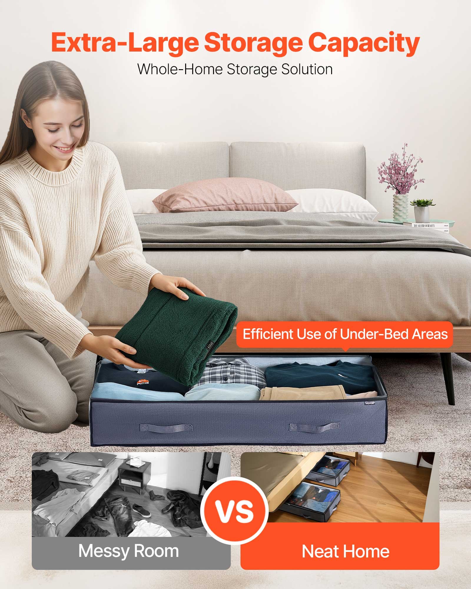 VEVOR Κουτί Οργάνωσης Παπουτσιών 90L με Αποθήκευση Κάτω από το Κρεβάτι και Διαφανές Καπάκι, 2 Τεμάχια VEVOR Κουτί Οργάνωσης Παπουτσιών 90L με Αποθήκευση Κάτω από το Κρεβάτι και Διαφανές Καπάκι, 2 Τεμάχια