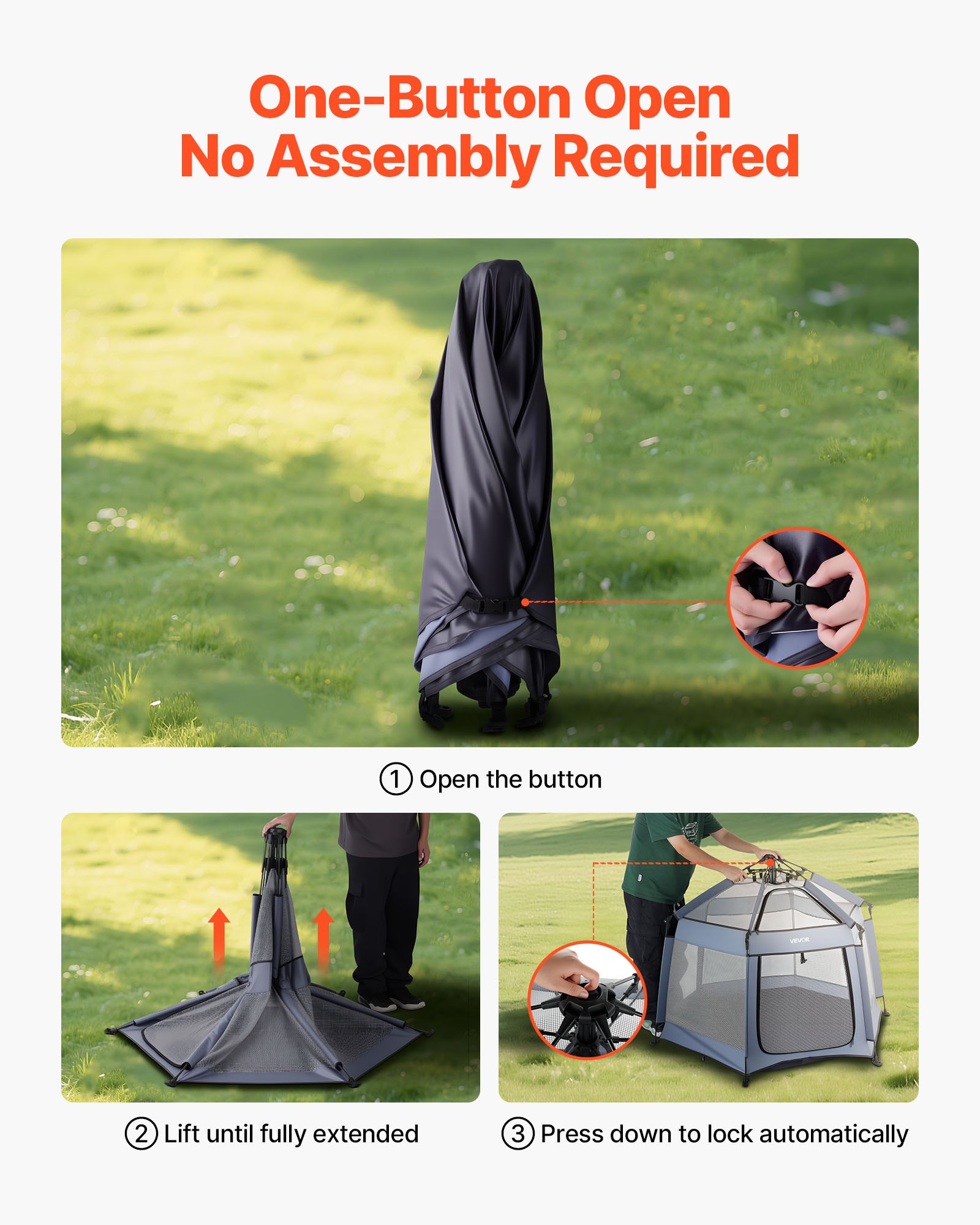 VEVOR Παιδικό Πάρκο Εσωτερικού & Εξωτερικού Χώρου Φορητή Παιδική Κήπος με Σκίαστρα UPF 50+ VEVOR Παιδικό Πάρκο Εσωτερικού & Εξωτερικού Χώρου Φορητή Παιδική Κήπος με Σκίαστρα UPF 50+