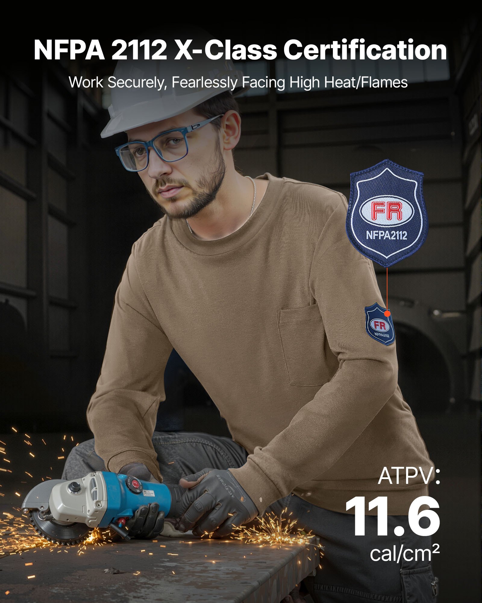 Πουκάμισα VEVOR FR, Ανθεκτικά στη Φλόγα Μακρυμάνικα Ρούχα Ελαφρύ 7 oz Αναπνεύσιμο Βαμβάκι, Ανδρικό Πουκάμισο Εργασίας με Προ-Συρρίκνωση και Τσέπη, για Συγκολλητές, Ηλεκτρολόγους, Γκρι L Πουκάμισα VEVOR FR, Ανθεκτικά στη Φλόγα Μακρυμάνικα Ρούχα Ελαφρύ 7 oz Αναπνεύσιμο Βαμβάκι, Ανδρικό Πουκάμισο Εργασίας με Προ-Συρρίκνωση και Τσέπη, για Συγκολλητές, Ηλεκτρολόγους, Γκρι L