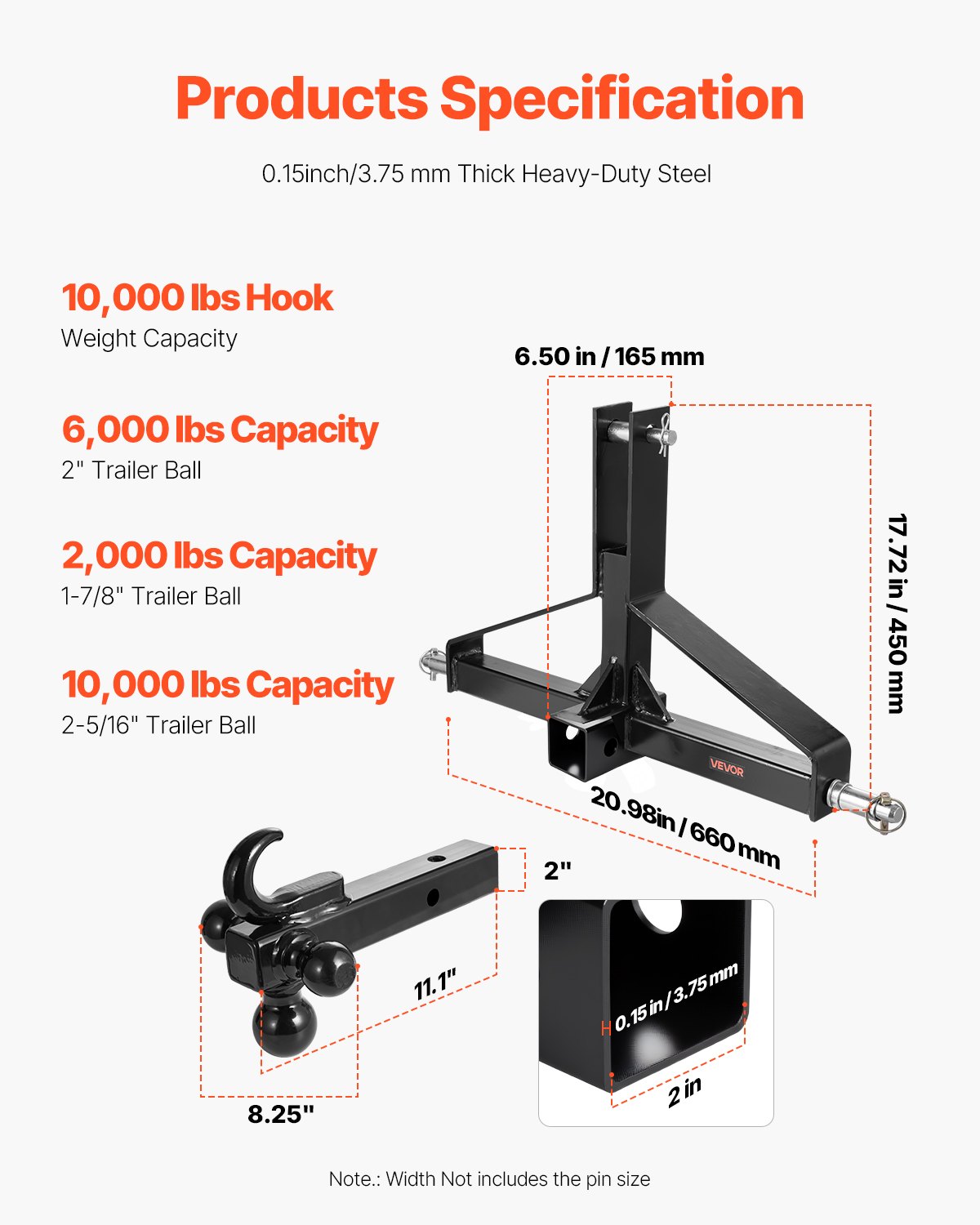Ρυμουλκούμενο VEVOR 3 σημείων με δέκτη 2 ιντσών, γρήγορη σύνδεση ζεύξης 3 σημείων, προσαρμογέας ράβδου ρυμούλκησης βαρέως τύπου για τρακτέρ, συμβατό με Kubota, Mahindra, Ford, Yanmar, John Deere, Massey Ferguson Ρυμουλκούμενο VEVOR 3 σημείων με δέκτη 2 ιντσών, γρήγορη σύνδεση ζεύξης 3 σημείων, προσαρμογέας ράβδου ρυμούλκησης βαρέως τύπου για τρακτέρ, συμβατό με Kubota, Mahindra, Ford, Yanmar, John Deere, Massey Ferguson