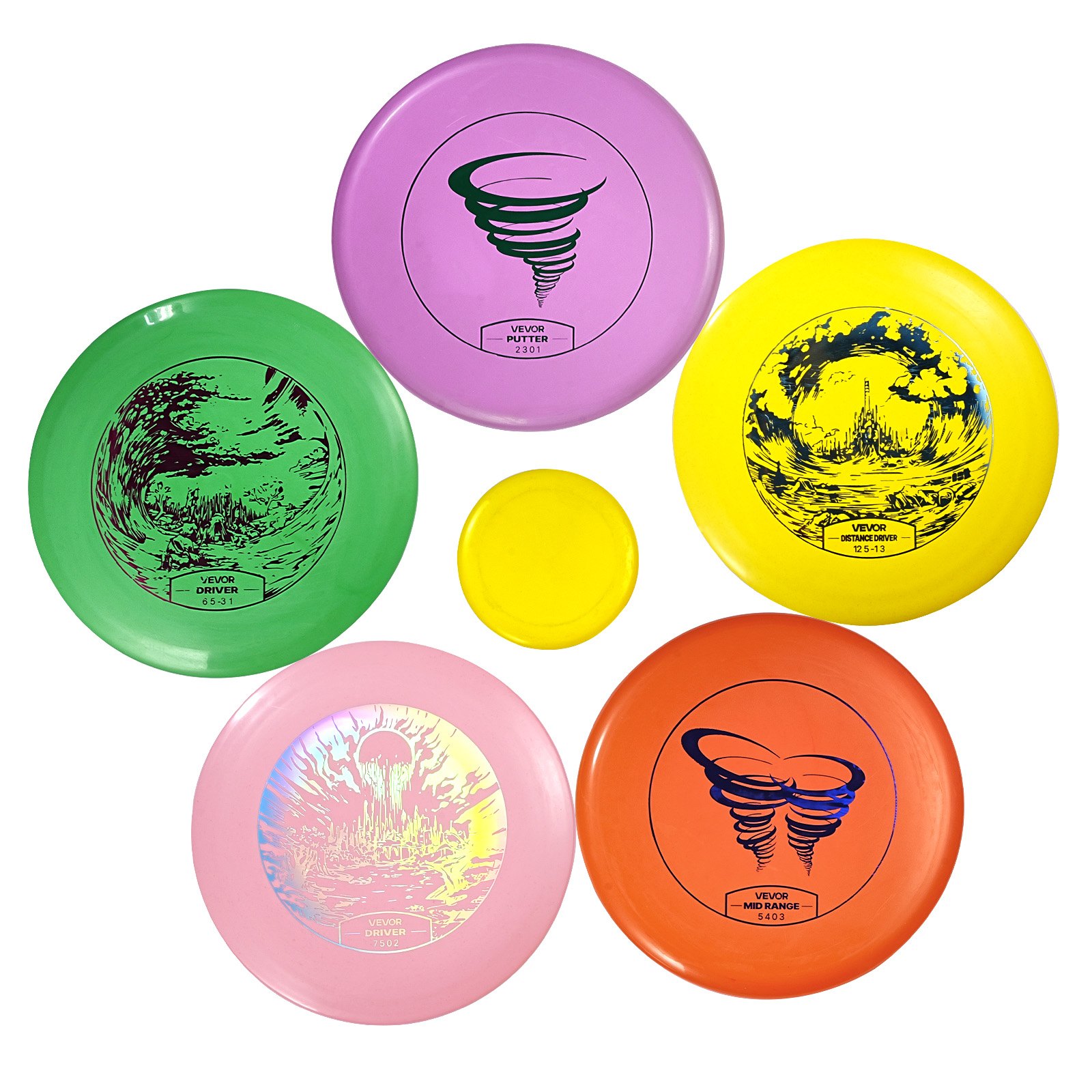 Σετ Disc Golf VEVOR, 5 τεμάχια ιπτάμενοι δίσκοι για αρχάριους, Σετ εκκίνησης Disc Golf για προπόνηση ενδυνάμωσης ολόκληρου του σώματος, με Putter, Μεσαίας εμβέλειας, Driver, Mini Marker, Εγκεκριμένο από PDGA για εξωτερικούς χώρους, αυλή, γκαζόν, παραλία Σετ Disc Golf VEVOR, 5 τεμάχια ιπτάμενοι δίσκοι για αρχάριους, Σετ εκκίνησης Disc Golf για προπόνηση ενδυνάμωσης ολόκληρου του σώματος, με Putter, Μεσαίας εμβέλειας, Driver, Mini Marker, Εγκεκριμένο από PDGA για εξωτερικούς χώρους, αυλή, γκαζόν, παραλία