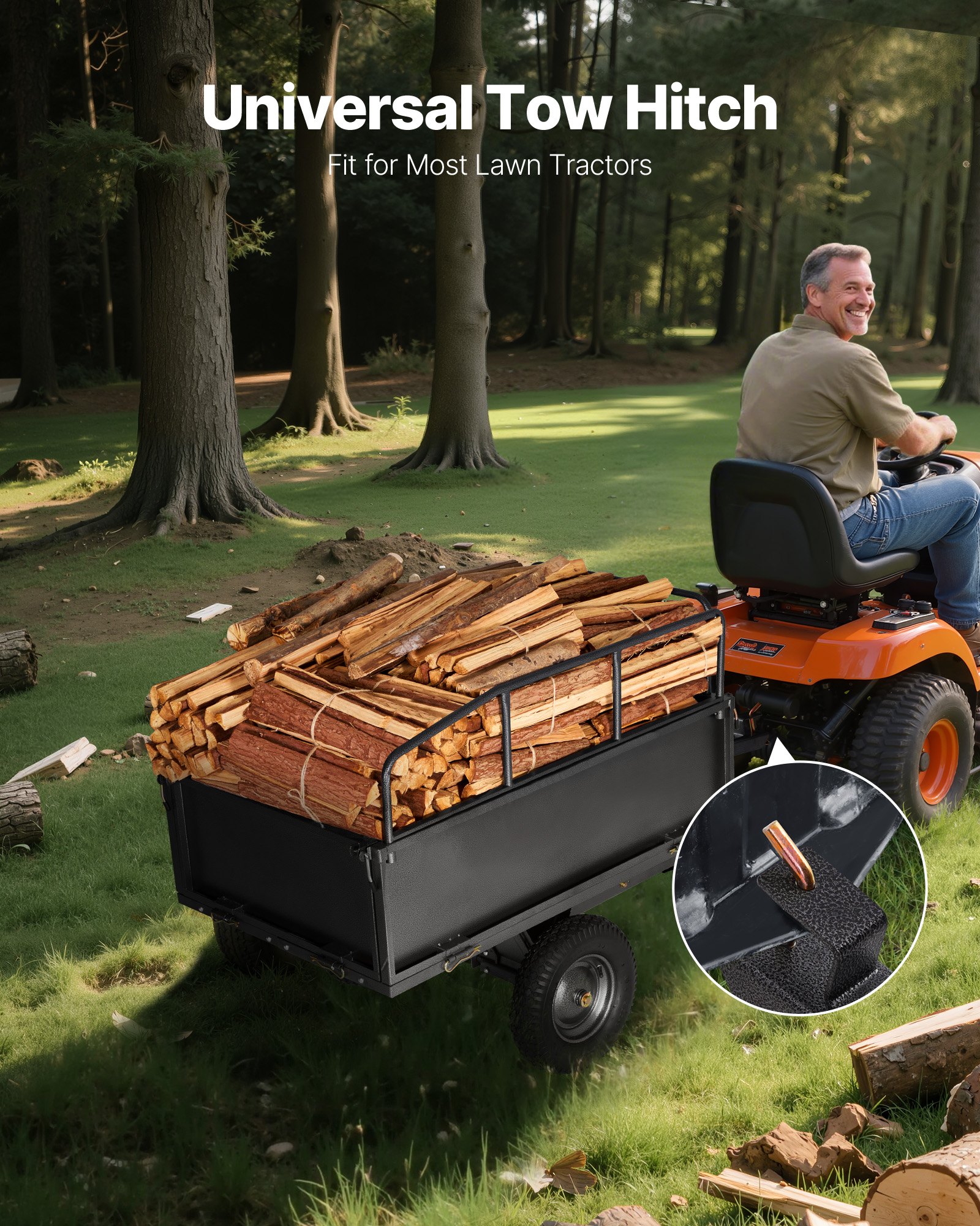 Τρέιλερ VEVOR Garden Utility, 17 κυβικά πόδια και χωρητικότητα 272 κιλών, Τρέιλερ μεταφοράς ATV και UTV, Χαλύβδινο καρότσι ρυμούλκησης με ελαστικά 16", Χειροκίνητο τράβηγμα ή ποδοκίνητο ποδοκίνητο, Ρυμουλκούμενα βαρέως τύπου για χλοοκοπτικό τρακτέρ Τρέιλερ VEVOR Garden Utility, 17 κυβικά πόδια και χωρητικότητα 272 κιλών, Τρέιλερ μεταφοράς ATV και UTV, Χαλύβδινο καρότσι ρυμούλκησης με ελαστικά 16", Χειροκίνητο τράβηγμα ή ποδοκίνητο ποδοκίνητο, Ρυμουλκούμενα βαρέως τύπου για χλοοκοπτικό τρακτέρ