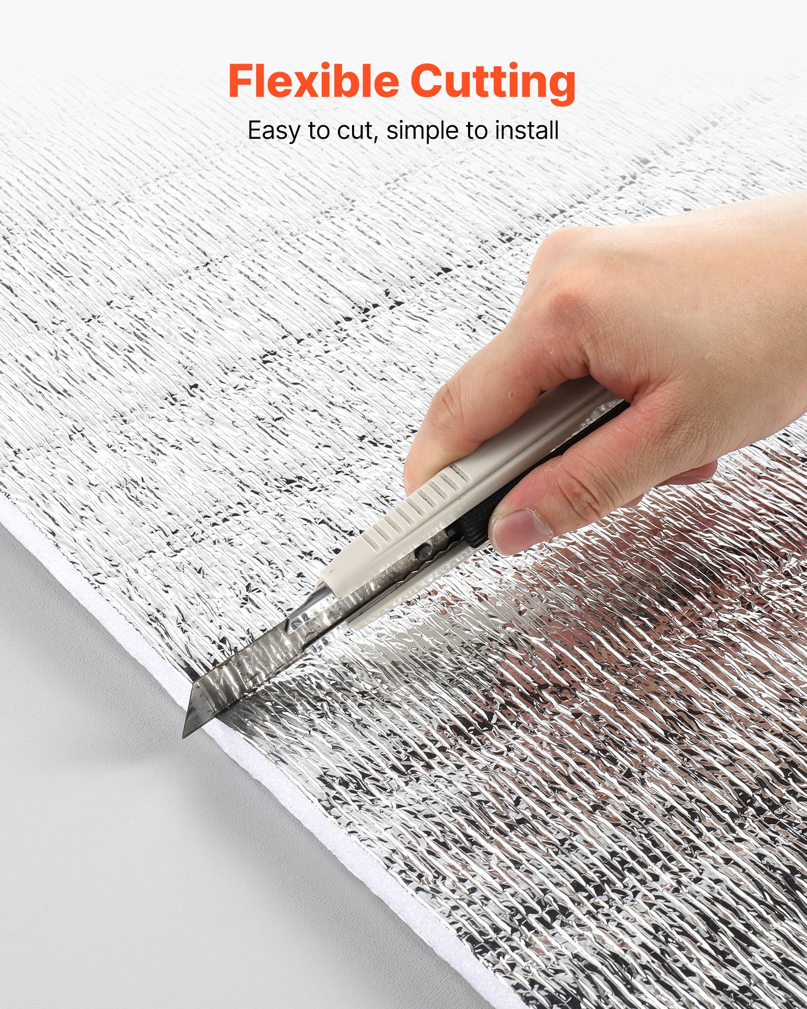 Ανακλαστικό Ρολό Μονωτικής Χρήσης VEVOR, Κιτ Θερμομόνωσης για 2 Πόρτες Γκαράζ Αυτοκινήτου, 6mm 5,49 mx 0,61 m, 4 Ρολά Φύλλο Αλουμινίου EPE Αφρός Πυρήνας Ακτινοβολίας, Λευκή Θερμική Ασπίδα από Φιλμ PE για Πόρτες Γκαράζ Ανακλαστικό Ρολό Μονωτικής Χρήσης VEVOR, Κιτ Θερμομόνωσης για 2 Πόρτες Γκαράζ Αυτοκινήτου, 6mm 5,49 mx 0,61 m, 4 Ρολά Φύλλο Αλουμινίου EPE Αφρός Πυρήνας Ακτινοβολίας, Λευκή Θερμική Ασπίδα από Φιλμ PE για Πόρτες Γκαράζ