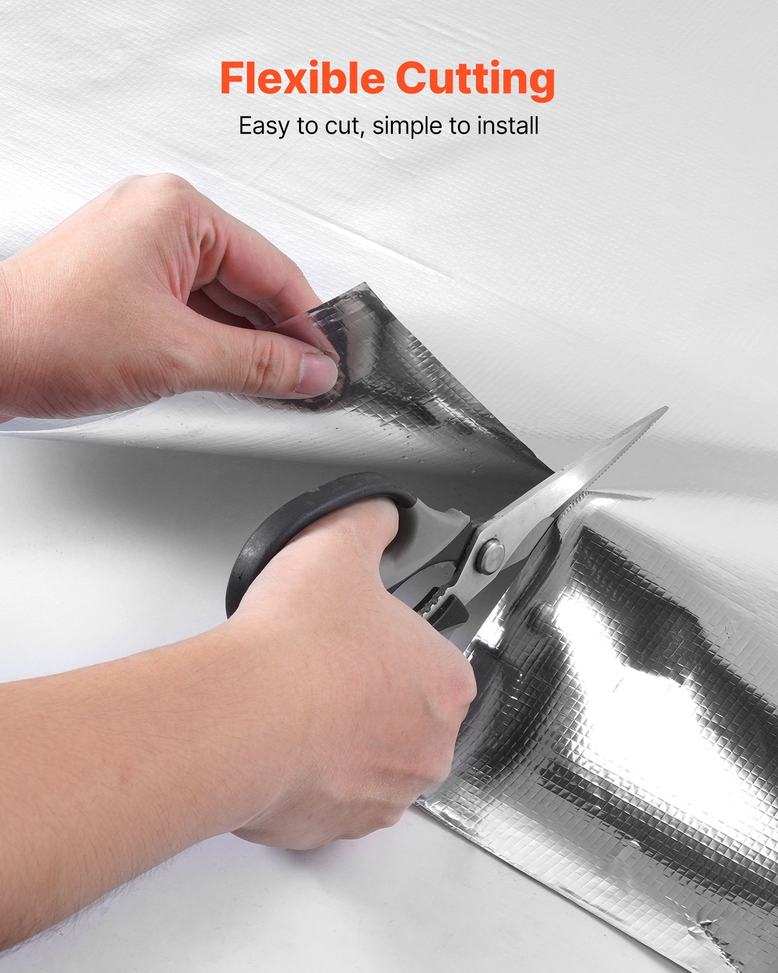 Ρολό διπλής ανακλαστικότητας μόνωσης VEVOR, μη διάτρητο φράγμα ακτινοβολίας από υφασμένο ύφασμα, 0,15mm 38,1mx 1,22m, Θερμοανακλαστική ασπίδα διπλής όψης από φύλλο αλουμινίου, Ρολό θερμομόνωσης για στέγη παραθύρου Ρολό διπλής ανακλαστικότητας μόνωσης VEVOR, μη διάτρητο φράγμα ακτινοβολίας από υφασμένο ύφασμα, 0,15mm 38,1mx 1,22m, Θερμοανακλαστική ασπίδα διπλής όψης από φύλλο αλουμινίου, Ρολό θερμομόνωσης για στέγη παραθύρου