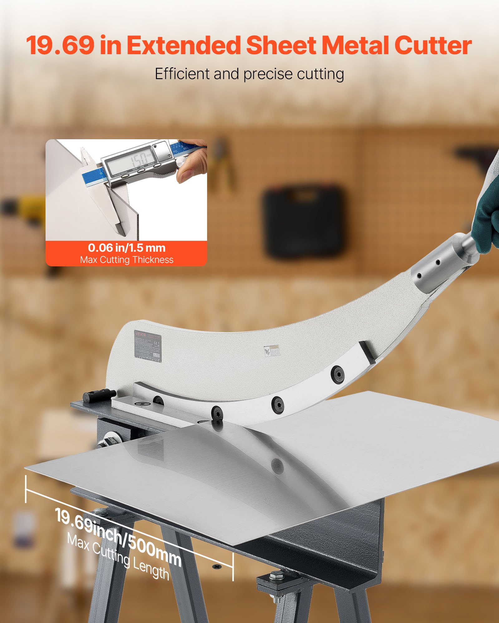 Ψαλίδι γκιλοτίνας VEVOR, Πλάτος καρίνας 500 mm, Χειροκίνητο ψαλίδι πλάκας χειρός για επεξεργασία μεταλλικών φύλλων, με υλικό Q235, Υψηλής ακρίβειας, Βάση, για PCB, Αλουμίνιο, Χάλυβας, Χαλκός, Πλαστικό Ψαλίδι γκιλοτίνας VEVOR, Πλάτος καρίνας 500 mm, Χειροκίνητο ψαλίδι πλάκας χειρός για επεξεργασία μεταλλικών φύλλων, με υλικό Q235, Υψηλής ακρίβειας, Βάση, για PCB, Αλουμίνιο, Χάλυβας, Χαλκός, Πλαστικό