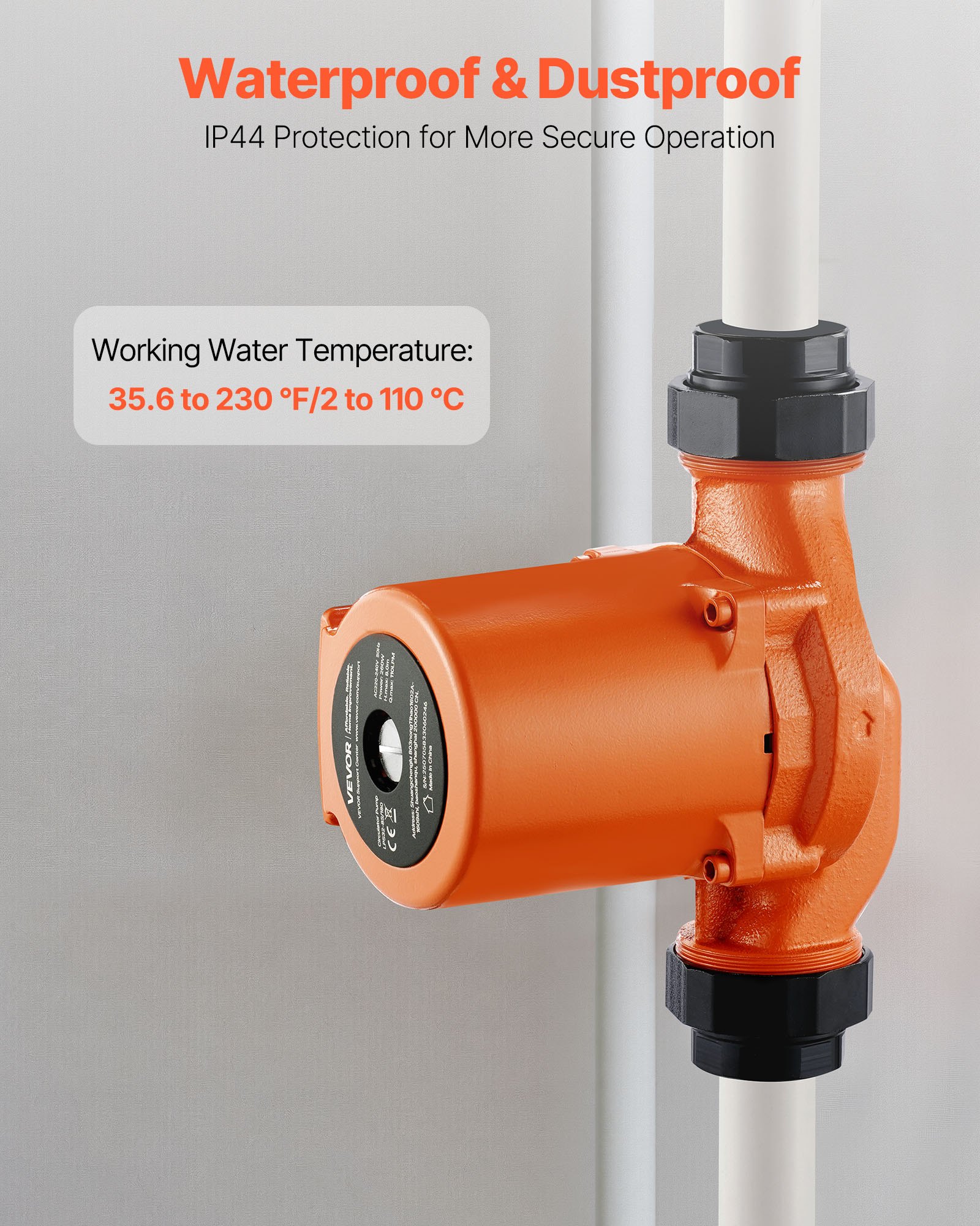 Κυκλοφορητής VEVOR LPS32-8S/180 από χυτοσίδηρο, 3/8 HP, 220-240V 110 LPM, Αντλία κυκλοφορίας ζεστού νερού με ανακυκλοφορία, σύνδεση με σπείρωμα, ρύθμιση 3 ταχυτήτων, αθόρυβη λειτουργία, για σύστημα θέρμανσης σπιτιού Κυκλοφορητής VEVOR LPS32-8S/180 από χυτοσίδηρο, 3/8 HP, 220-240V 110 LPM, Αντλία κυκλοφορίας ζεστού νερού με ανακυκλοφορία, σύνδεση με σπείρωμα, ρύθμιση 3 ταχυτήτων, αθόρυβη λειτουργία, για σύστημα θέρμανσης σπιτιού