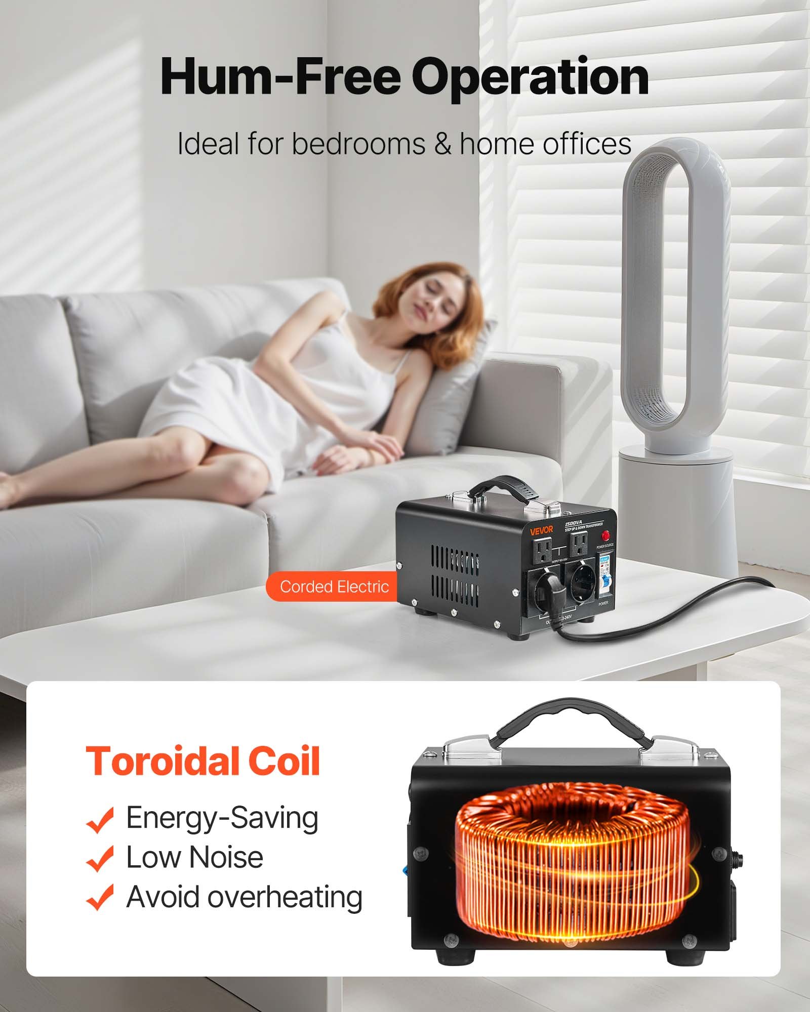 Μετασχηματιστής Μετατροπέα Τάσης VEVOR, 1500VA, Μετασχηματιστής Ισχύος Βαθύ Ανύψωσης/Μείωσης, Μετατροπή από 110V σε 220V και από 220V σε 110V, με πρίζες ΗΠΑ, πρίζες ΕΕ, καλώδιο τροφοδοσίας, προστασία διακόπτη κυκλώματος Μετασχηματιστής Μετατροπέα Τάσης VEVOR, 1500VA, Μετασχηματιστής Ισχύος Βαθύ Ανύψωσης/Μείωσης, Μετατροπή από 110V σε 220V και από 220V σε 110V, με πρίζες ΗΠΑ, πρίζες ΕΕ, καλώδιο τροφοδοσίας, προστασία διακόπτη κυκλώματος