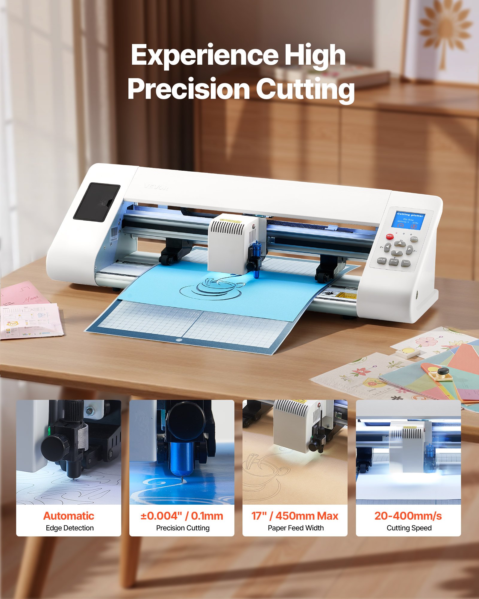 Μηχανή κοπής VEVOR, Αυτόματη μηχανή κοπής βινυλίου με ανίχνευση άκρων με λογισμικό σχεδιασμού και υλικά, συμβατή με πολλαπλές μορφές αρχείων, για τη δημιουργία εξατομικευμένων χειροτεχνιών DIY, καρτών, αυτοκόλλητων Μηχανή κοπής VEVOR, Αυτόματη μηχανή κοπής βινυλίου με ανίχνευση άκρων με λογισμικό σχεδιασμού και υλικά, συμβατή με πολλαπλές μορφές αρχείων, για τη δημιουργία εξατομικευμένων χειροτεχνιών DIY, καρτών, αυτοκόλλητων