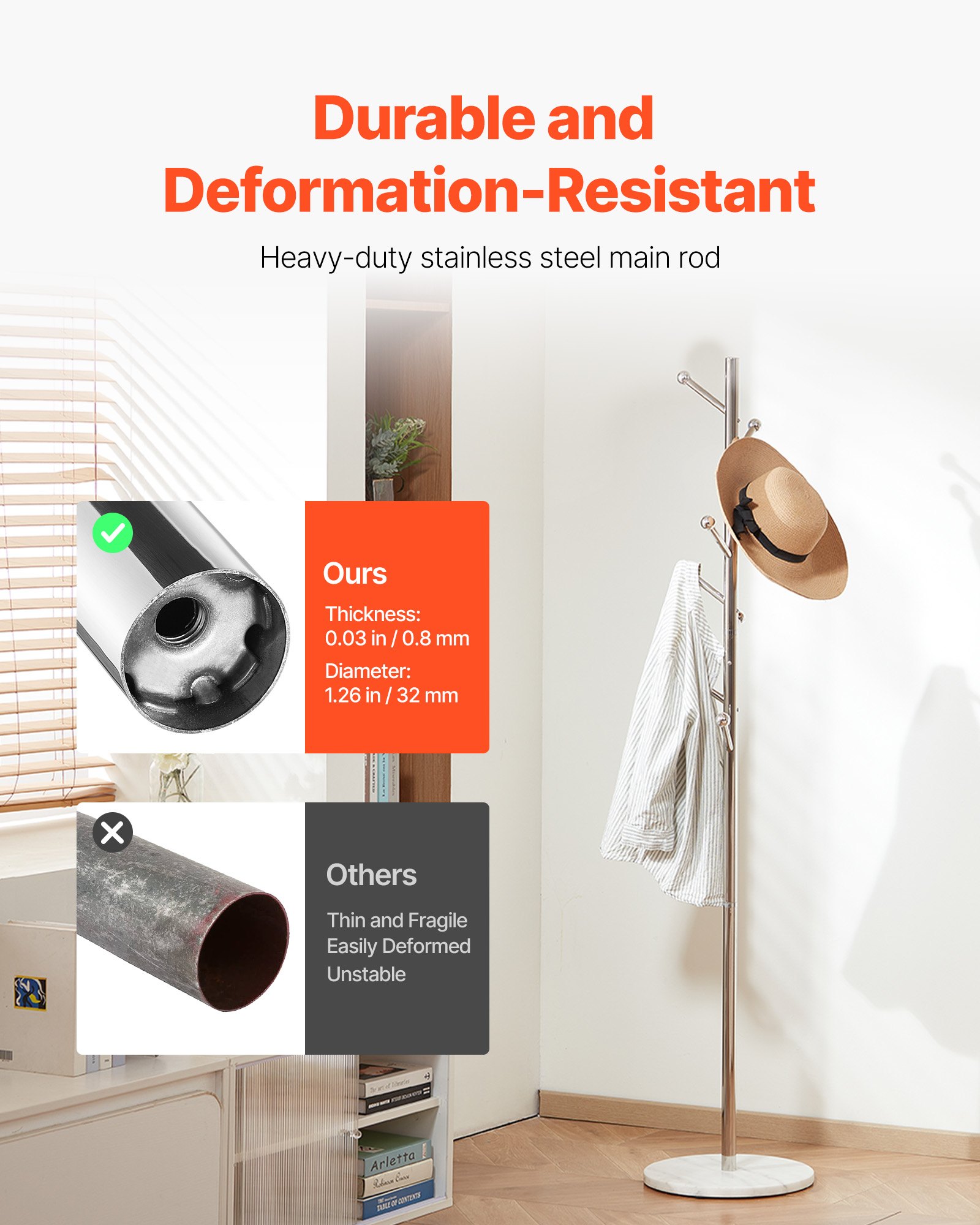 Κρεμάστρα VEVOR, Ανεξάρτητη Βάση για Ράφτες με Σταθερή Μαρμάρινη Βάση & 8 Γάντζους, Ελεύθερη Κρεμάστρα για Ρούχα για Είσοδο, Υπνοδωμάτιο, Γραφείο, Σαλόνι, Μοντέρνα Κρεμάστρα Ρούχων για Παλτά, Καπέλα, Τσάντες Κρεμάστρα VEVOR, Ανεξάρτητη Βάση για Ράφτες με Σταθερή Μαρμάρινη Βάση & 8 Γάντζους, Ελεύθερη Κρεμάστρα για Ρούχα για Είσοδο, Υπνοδωμάτιο, Γραφείο, Σαλόνι, Μοντέρνα Κρεμάστρα Ρούχων για Παλτά, Καπέλα, Τσάντες