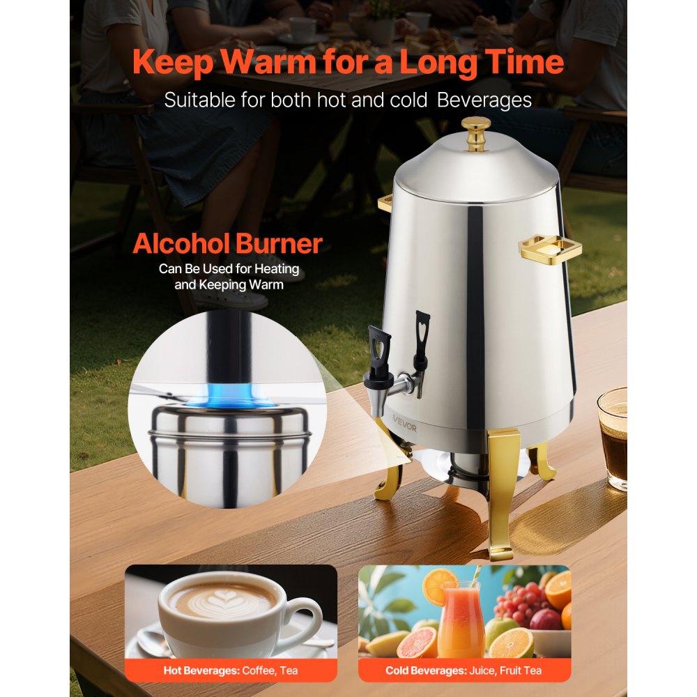 Διανομέας ποτών VEVOR από ανοξείδωτο ατσάλι, Διανομέας ποτών 13 λίτρων με καυστήρα αλκοόλης, Διανομείς ζεστών & κρύων ποτών με βρύση για καφέ, τσάι, ζεστό νερό, ιδανικός για εστιατόρια, ξενοδοχεία, πάρτι Διανομέας ποτών VEVOR από ανοξείδωτο ατσάλι, Διανομέας ποτών 13 λίτρων με καυστήρα αλκοόλης, Διανομείς ζεστών & κρύων ποτών με βρύση για καφέ, τσάι, ζεστό νερό, ιδανικός για εστιατόρια, ξενοδοχεία, πάρτι