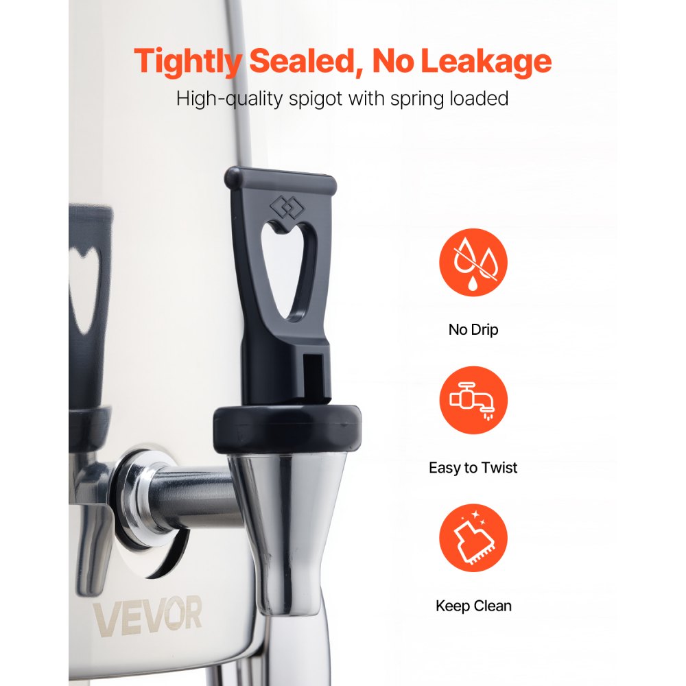 Διανομέας ποτών VEVOR από ανοξείδωτο ατσάλι, Διανομέας ποτών 12 λίτρων με καυστήρα αλκοόλης, Διανομείς ζεστών & κρύων ποτών για καφέ, τσάι, ζεστό νερό, με σωλήνα πάγου, για εστιατόρια, ξενοδοχεία, πάρτι Διανομέας ποτών VEVOR από ανοξείδωτο ατσάλι, Διανομέας ποτών 12 λίτρων με καυστήρα αλκοόλης, Διανομείς ζεστών & κρύων ποτών για καφέ, τσάι, ζεστό νερό, με σωλήνα πάγου, για εστιατόρια, ξενοδοχεία, πάρτι