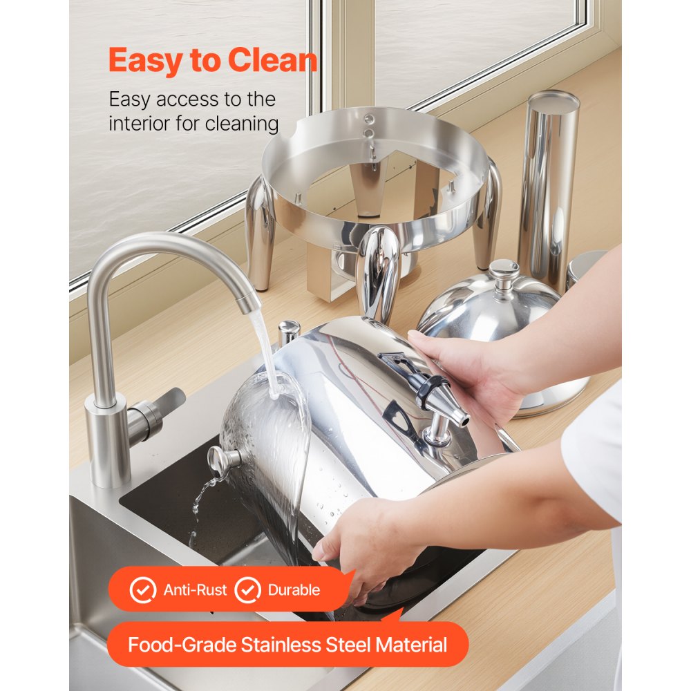 Διανομέας ποτών VEVOR από ανοξείδωτο ατσάλι, Διανομέας ποτών 12 λίτρων με καυστήρα αλκοόλης, Διανομείς ζεστών & κρύων ποτών για καφέ, τσάι, ζεστό νερό, με σωλήνα πάγου, για εστιατόρια, ξενοδοχεία, πάρτι Διανομέας ποτών VEVOR από ανοξείδωτο ατσάλι, Διανομέας ποτών 12 λίτρων με καυστήρα αλκοόλης, Διανομείς ζεστών & κρύων ποτών για καφέ, τσάι, ζεστό νερό, με σωλήνα πάγου, για εστιατόρια, ξενοδοχεία, πάρτι