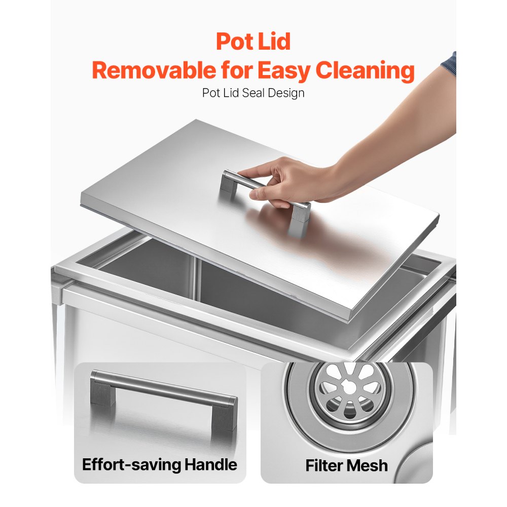 Ψυγείο VEVOR Rolling Ice Chest, 22"Μ x 16"Π x 38"Υ (553 x 405 x 970 mm) από ανοξείδωτο ατσάλι με ρόδες, όρθιο ψυγείο εξωτερικού χώρου 31L με ράφι, για μπαρ πάρτι σε αίθριο ή πίσω αυλή Ψυγείο VEVOR Rolling Ice Chest, 22"Μ x 16"Π x 38"Υ (553 x 405 x 970 mm) από ανοξείδωτο ατσάλι με ρόδες, όρθιο ψυγείο εξωτερικού χώρου 31L με ράφι, για μπαρ πάρτι σε αίθριο ή πίσω αυλή