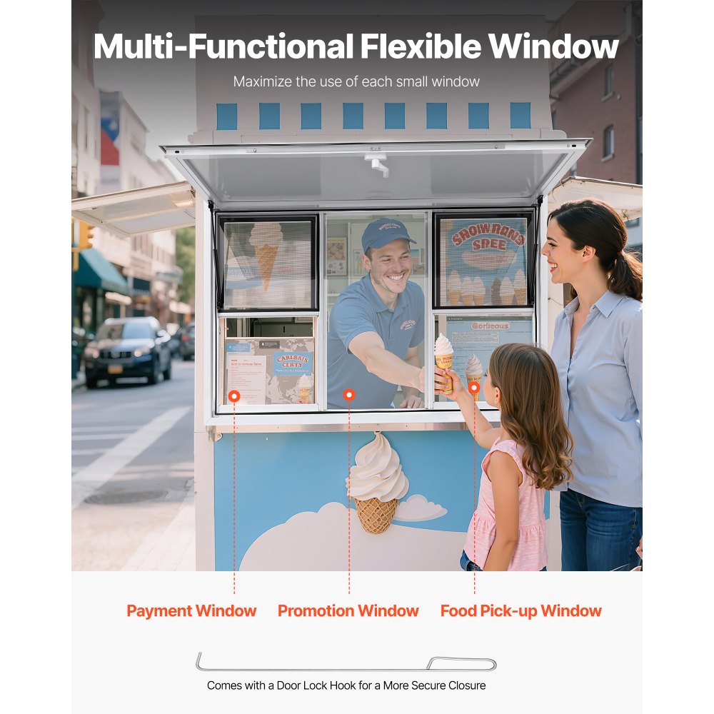 Παράθυρο VEVOR Concession 152x92 cm, Παράθυρο σέρβις από κράμα αλουμινίου για φορτηγό τροφίμων, Παράθυρο σερβιρίσματος με βάση έως 85 μοίρες με 6 συρόμενα παράθυρα, τέντα και γάντζο έλξης, για ρυμουλκούμενα μεταφοράς Παράθυρο VEVOR Concession 152x92 cm, Παράθυρο σέρβις από κράμα αλουμινίου για φορτηγό τροφίμων, Παράθυρο σερβιρίσματος με βάση έως 85 μοίρες με 6 συρόμενα παράθυρα, τέντα και γάντζο έλξης, για ρυμουλκούμενα μεταφοράς