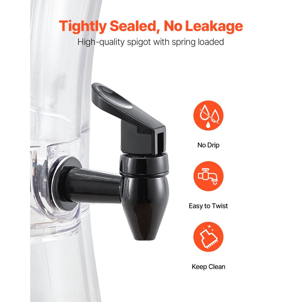 Διανομέας ποτών VEVOR, Διανομέας ποτών 13 λίτρων για πάρτι, Πλαστικοί διανομείς χυμών με βρύση χωρίς στάλαξη, Διανομείς νερού με παγωμένο τσάι, λεμονάδα και χυμό, για εστιατόρια, ξενοδοχεία, πάρτι Διανομέας ποτών VEVOR, Διανομέας ποτών 13 λίτρων για πάρτι, Πλαστικοί διανομείς χυμών με βρύση χωρίς στάλαξη, Διανομείς νερού με παγωμένο τσάι, λεμονάδα και χυμό, για εστιατόρια, ξενοδοχεία, πάρτι