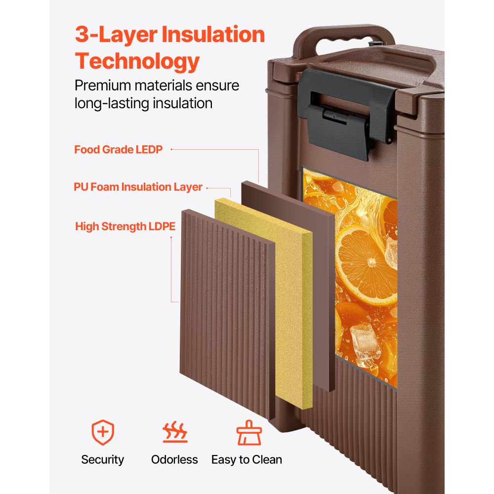 Μονωμένος Διανομέας Ποτών VEVOR, Σερβιτόρος Ζεστών και Κρύων Ροφημάτων 5 Gal/19L με Κρουνό & Λαβή, Θερμικός Διανομέας Ποτών Ψυγείο Ποιότητας Τροφίμων για Τσάι, Καφέ, Νερό σε Καφετέριες & Εστιατόρια, Καφέ Μονωμένος Διανομέας Ποτών VEVOR, Σερβιτόρος Ζεστών και Κρύων Ροφημάτων 5 Gal/19L με Κρουνό & Λαβή, Θερμικός Διανομέας Ποτών Ψυγείο Ποιότητας Τροφίμων για Τσάι, Καφέ, Νερό σε Καφετέριες & Εστιατόρια, Καφέ