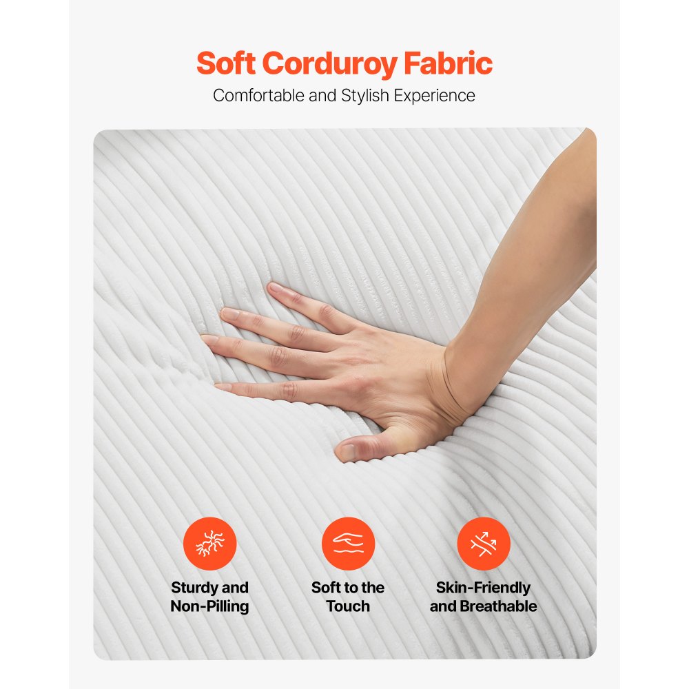 VEVOR 2840 mm Καμπύλος καναπές-κρεβάτι, Μοντέρνος πολυτελής γωνιακός καναπές με 4 μαξιλάρια, Υπερμεγέθης βελούδινος καναπές-κρεβάτι με φαρδύ βαθύ κάθισμα, για σαλόνι, υπνοδωμάτιο, διαμέρισμα, γραφείο, λευκό VEVOR 2840 mm Καμπύλος καναπές-κρεβάτι, Μοντέρνος πολυτελής γωνιακός καναπές με 4 μαξιλάρια, Υπερμεγέθης βελούδινος καναπές-κρεβάτι με φαρδύ βαθύ κάθισμα, για σαλόνι, υπνοδωμάτιο, διαμέρισμα, γραφείο, λευκό