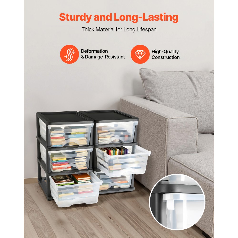 Πλαστικά συρτάρια αποθήκευσης VEVOR, συρτάρι οργάνωσης αποθήκευσης 2 τεμαχίων, συρτάρια οργάνωσης ντουλαπιών και διαχωριστικά αποθήκευσης 6 συρταριών, διαφανείς κάδοι οργάνωσης συρταριών για είδη γραφείου, αίθουσες χειροτεχνίας, αίθουσες διδασκαλίας και σπίτι Πλαστικά συρτάρια αποθήκευσης VEVOR, συρτάρι οργάνωσης αποθήκευσης 2 τεμαχίων, συρτάρια οργάνωσης ντουλαπιών και διαχωριστικά αποθήκευσης 6 συρταριών, διαφανείς κάδοι οργάνωσης συρταριών για είδη γραφείου, αίθουσες χειροτεχνίας, αίθουσες διδασκαλίας και σπίτι