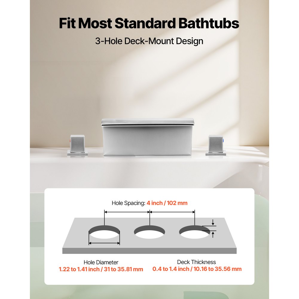 Βρύση μπανιέρας VEVOR Roman, Βρύση μπανιέρας με καταρράκτη 3 οπών, Σετ βρυσών μπανιέρας Roman με 2 λαβές, Σετ βρυσών μπανιέρας για πλύσιμο κατοικίδιων, Φροντίδα μωρού, Μπάνιο ενηλίκων, Ασημί, Διπλή ροή νερού Βρύση μπανιέρας VEVOR Roman, Βρύση μπανιέρας με καταρράκτη 3 οπών, Σετ βρυσών μπανιέρας Roman με 2 λαβές, Σετ βρυσών μπανιέρας για πλύσιμο κατοικίδιων, Φροντίδα μωρού, Μπάνιο ενηλίκων, Ασημί, Διπλή ροή νερού