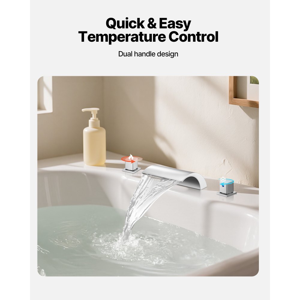 Βρύση μπανιέρας VEVOR Roman, Βρύση μπανιέρας με καταρράκτη 3 οπών, Σετ βρυσών μπανιέρας Roman με 2 λαβές, Σετ βρυσών μπανιέρας για πλύσιμο κατοικίδιων, Φροντίδα μωρού, Μπάνιο ενηλίκων, Ασημί, Διπλή ροή νερού Βρύση μπανιέρας VEVOR Roman, Βρύση μπανιέρας με καταρράκτη 3 οπών, Σετ βρυσών μπανιέρας Roman με 2 λαβές, Σετ βρυσών μπανιέρας για πλύσιμο κατοικίδιων, Φροντίδα μωρού, Μπάνιο ενηλίκων, Ασημί, Διπλή ροή νερού