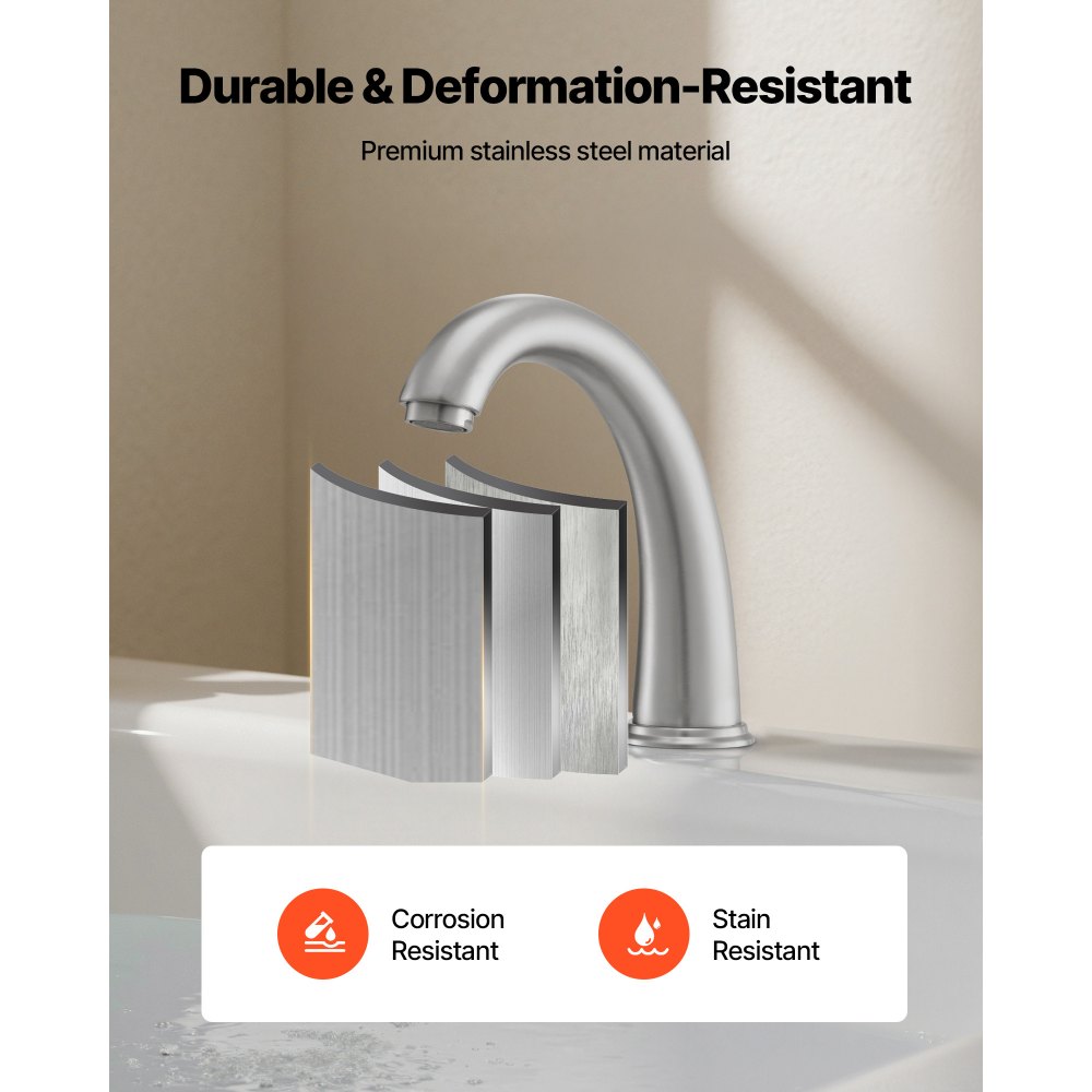 Βρύση μπανιέρας VEVOR Roman, βρύση μπανιέρας με καταρράκτη 3 οπών, σετ βρυσών μπανιέρας με λαιμόκοψη gooseneck με 2 λαβές, σετ βρυσών μπανιέρας για μπάνιο ενηλίκων, βουρτσισμένο ανοξείδωτο ατσάλι, στόμιο υψηλού τόξου Βρύση μπανιέρας VEVOR Roman, βρύση μπανιέρας με καταρράκτη 3 οπών, σετ βρυσών μπανιέρας με λαιμόκοψη gooseneck με 2 λαβές, σετ βρυσών μπανιέρας για μπάνιο ενηλίκων, βουρτσισμένο ανοξείδωτο ατσάλι, στόμιο υψηλού τόξου