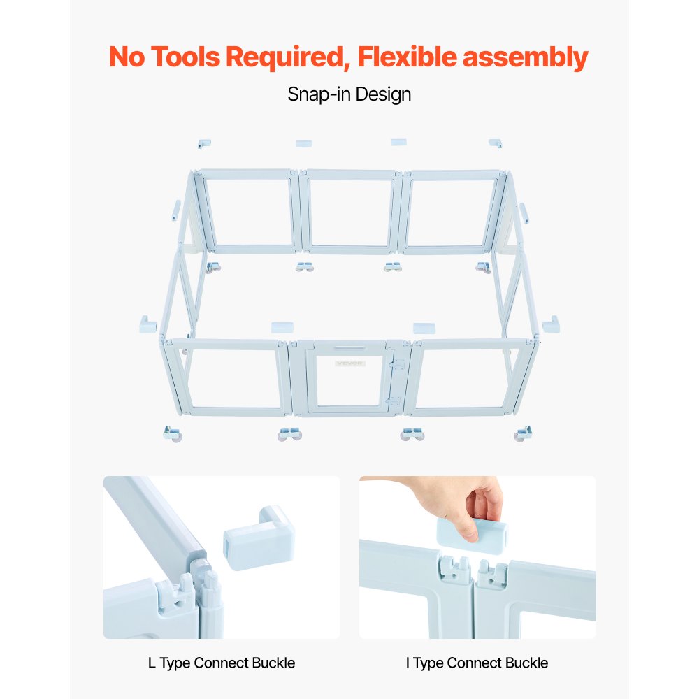 Κουτί γέννησης σκύλου VEVOR, 1,9x1,2x0,7 m, Διαφανές πλαστικό μαντρί γέννησης σκύλου για μεγάλα σκυλιά, Αδιάβροχο παρκοκρέβατο κουταβιού με παράθυρα και κλειδαριά πόρτας, Εύκολο στον καθαρισμό, Ανθεκτικό κιτ γέννησης για κατοικίδια εσωτερικού χώρου, σκύλους και γάτες Κουτί γέννησης σκύλου VEVOR, 1,9x1,2x0,7 m, Διαφανές πλαστικό μαντρί γέννησης σκύλου για μεγάλα σκυλιά, Αδιάβροχο παρκοκρέβατο κουταβιού με παράθυρα και κλειδαριά πόρτας, Εύκολο στον καθαρισμό, Ανθεκτικό κιτ γέννησης για κατοικίδια εσωτερικού χώρου, σκύλους και γάτες