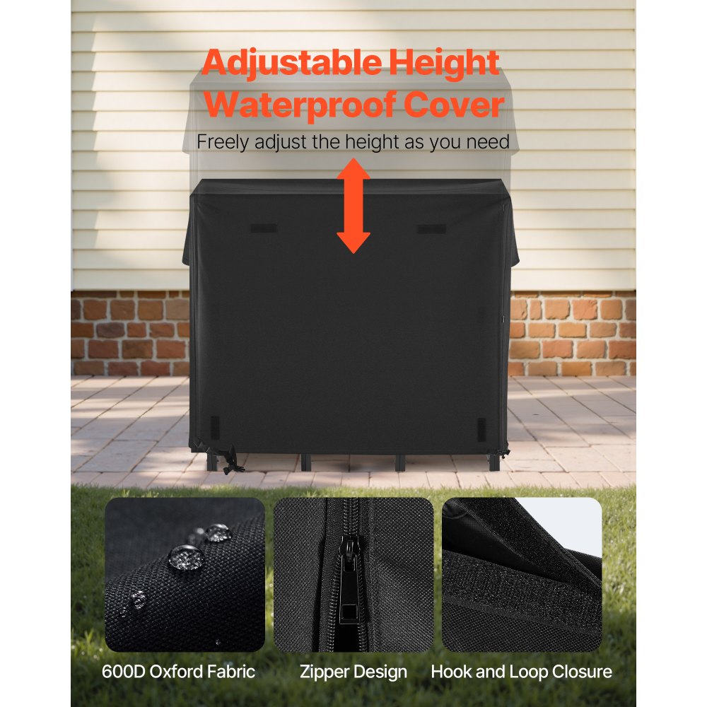 Ράφι Καυσόξυλων VEVOR με Αδιάβροχο Κάλυμμα, Εξωτερική Βάση Καυσόξυλων 1,22 μ., Μεταλλική Βάση Ξύλων 1/4 για Αποθήκευση με Καλώδιο, Μέγιστη Χωρητικότητα Βάρους 400 λίβρες, Πλήρως Καλυμμένη, Ράφι Αποθήκευσης Ξύλων με Ηλεκτροστατική Βαφή για Τζάκι Ράφι Καυσόξυλων VEVOR με Αδιάβροχο Κάλυμμα, Εξωτερική Βάση Καυσόξυλων 1,22 μ., Μεταλλική Βάση Ξύλων 1/4 για Αποθήκευση με Καλώδιο, Μέγιστη Χωρητικότητα Βάρους 400 λίβρες, Πλήρως Καλυμμένη, Ράφι Αποθήκευσης Ξύλων με Ηλεκτροστατική Βαφή για Τζάκι