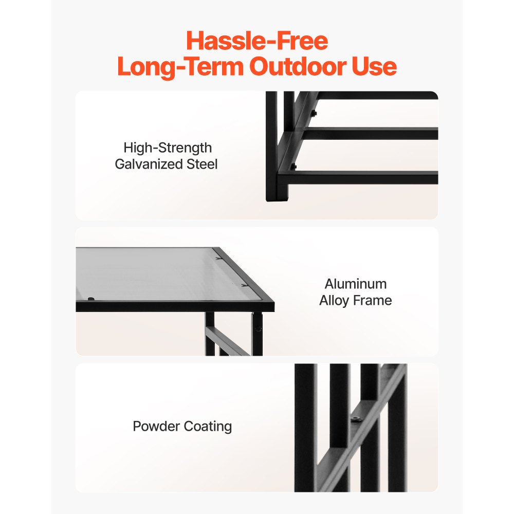 Ράφι Καυσόξυλων VEVOR με Κεκλιμένη Στέγη, Εξωτερική Θήκη Καυσόξυλων 143cm, Αποθήκη Ξύλων 1/4 με Κορδόνι, Μέγιστη Χωρητικότητα Βάρους 299kg, Μεταλλική Ράφι Αποθήκευσης Ξύλου με Ηλεκτροστατική Βαφή για Τζάκι, Αυλή, Κήπο Ράφι Καυσόξυλων VEVOR με Κεκλιμένη Στέγη, Εξωτερική Θήκη Καυσόξυλων 143cm, Αποθήκη Ξύλων 1/4 με Κορδόνι, Μέγιστη Χωρητικότητα Βάρους 299kg, Μεταλλική Ράφι Αποθήκευσης Ξύλου με Ηλεκτροστατική Βαφή για Τζάκι, Αυλή, Κήπο