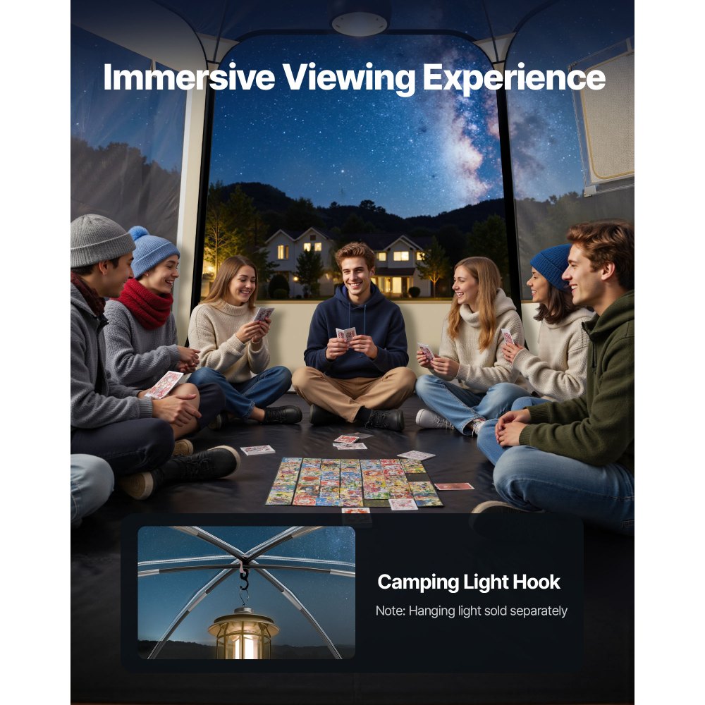 VEVOR Αναδιπλούμενη Σκηνή Bubble, 3,36 x 3,05 m Αδιάβροχη & Ανθεκτική στην UV ακτινοβολία, Διαφανής Σκηνή Camping, Εξωτερικές Σκηνές Igloo με Θόλο Κήπου και Παράθυρα, Πανοραμική Θέα 540°, για 8-10 Άτομα, Αυλή και Βεράντα VEVOR Αναδιπλούμενη Σκηνή Bubble, 3,36 x 3,05 m Αδιάβροχη & Ανθεκτική στην UV ακτινοβολία, Διαφανής Σκηνή Camping, Εξωτερικές Σκηνές Igloo με Θόλο Κήπου και Παράθυρα, Πανοραμική Θέα 540°, για 8-10 Άτομα, Αυλή και Βεράντα