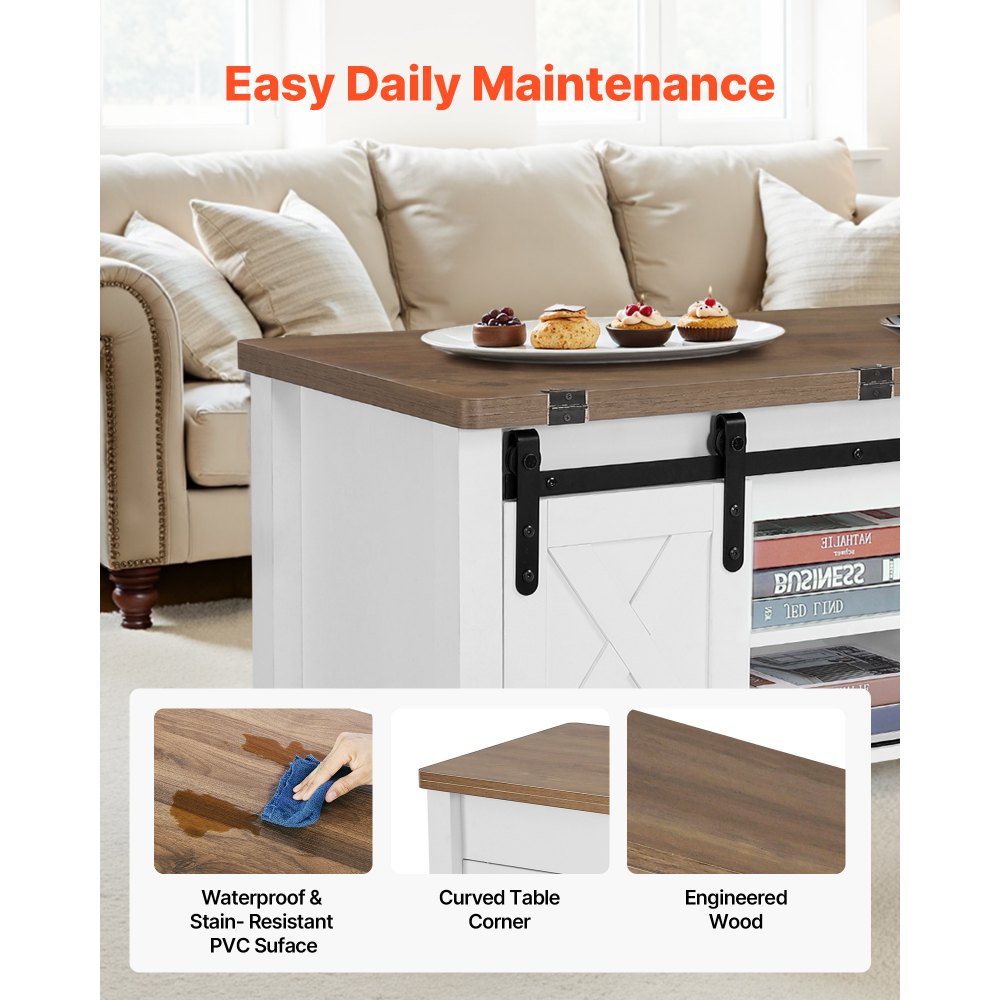 Τραπεζάκι σαλονιού VEVOR 1000 mm με ανυψούμενη επιφάνεια, Ρουστίκ κεντρικό τραπέζι με πόρτα αχυρώνα και κρυφό χώρο αποθήκευσης, Μοντέρνα ορθογώνια ανυψούμενη επιφάνεια τραπεζιού για σαλόνι, γραφείο, σπίτι, εύκολη συναρμολόγηση, καφέ Τραπεζάκι σαλονιού VEVOR 1000 mm με ανυψούμενη επιφάνεια, Ρουστίκ κεντρικό τραπέζι με πόρτα αχυρώνα και κρυφό χώρο αποθήκευσης, Μοντέρνα ορθογώνια ανυψούμενη επιφάνεια τραπεζιού για σαλόνι, γραφείο, σπίτι, εύκολη συναρμολόγηση, καφέ