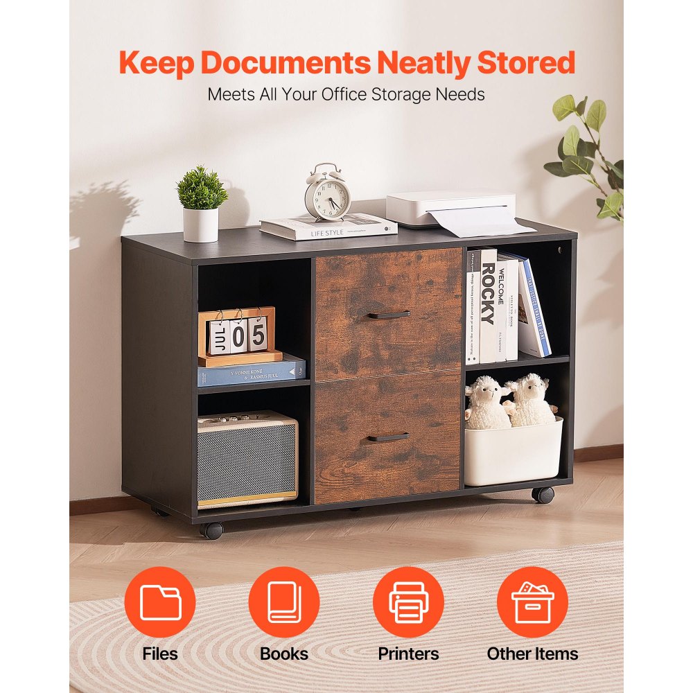 Ξύλινη αρχειοθήκη VEVOR με 2 συρτάρια, Κινητό αρχειοθήκη με ανοιχτά ράφια, Πλαϊνή κυλιόμενη αποθήκευση αρχείων με κλειδώσιμες ρόδες, Μοντέρνα ανεξάρτητη βάση εκτυπωτή για σπίτι, γραφείο, σχολείο, μαύρο Ξύλινη αρχειοθήκη VEVOR με 2 συρτάρια, Κινητό αρχειοθήκη με ανοιχτά ράφια, Πλαϊνή κυλιόμενη αποθήκευση αρχείων με κλειδώσιμες ρόδες, Μοντέρνα ανεξάρτητη βάση εκτυπωτή για σπίτι, γραφείο, σχολείο, μαύρο