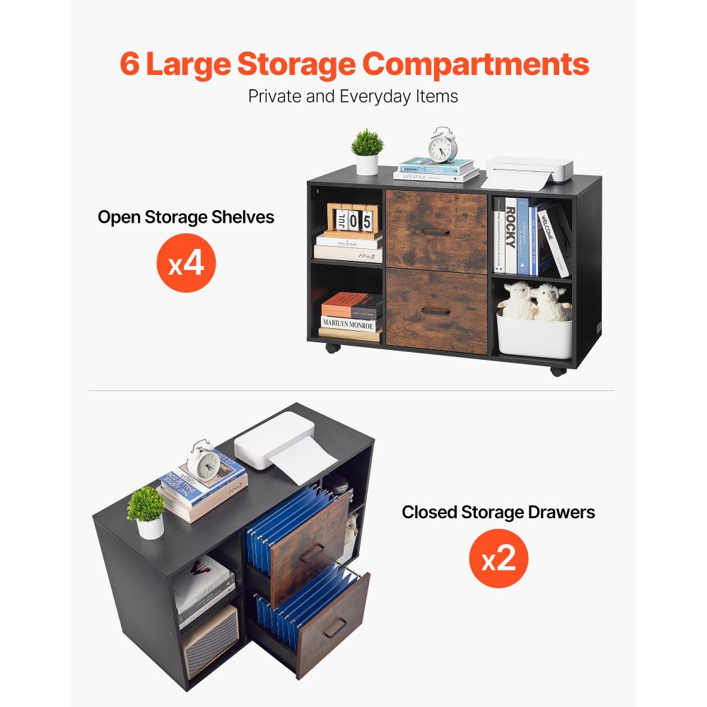 Ξύλινη αρχειοθήκη VEVOR με 2 συρτάρια, Κινητό αρχειοθήκη με ανοιχτά ράφια, Πλαϊνή κυλιόμενη αποθήκευση αρχείων με κλειδώσιμες ρόδες, Μοντέρνα ανεξάρτητη βάση εκτυπωτή για σπίτι, γραφείο, σχολείο, μαύρο Ξύλινη αρχειοθήκη VEVOR με 2 συρτάρια, Κινητό αρχειοθήκη με ανοιχτά ράφια, Πλαϊνή κυλιόμενη αποθήκευση αρχείων με κλειδώσιμες ρόδες, Μοντέρνα ανεξάρτητη βάση εκτυπωτή για σπίτι, γραφείο, σχολείο, μαύρο