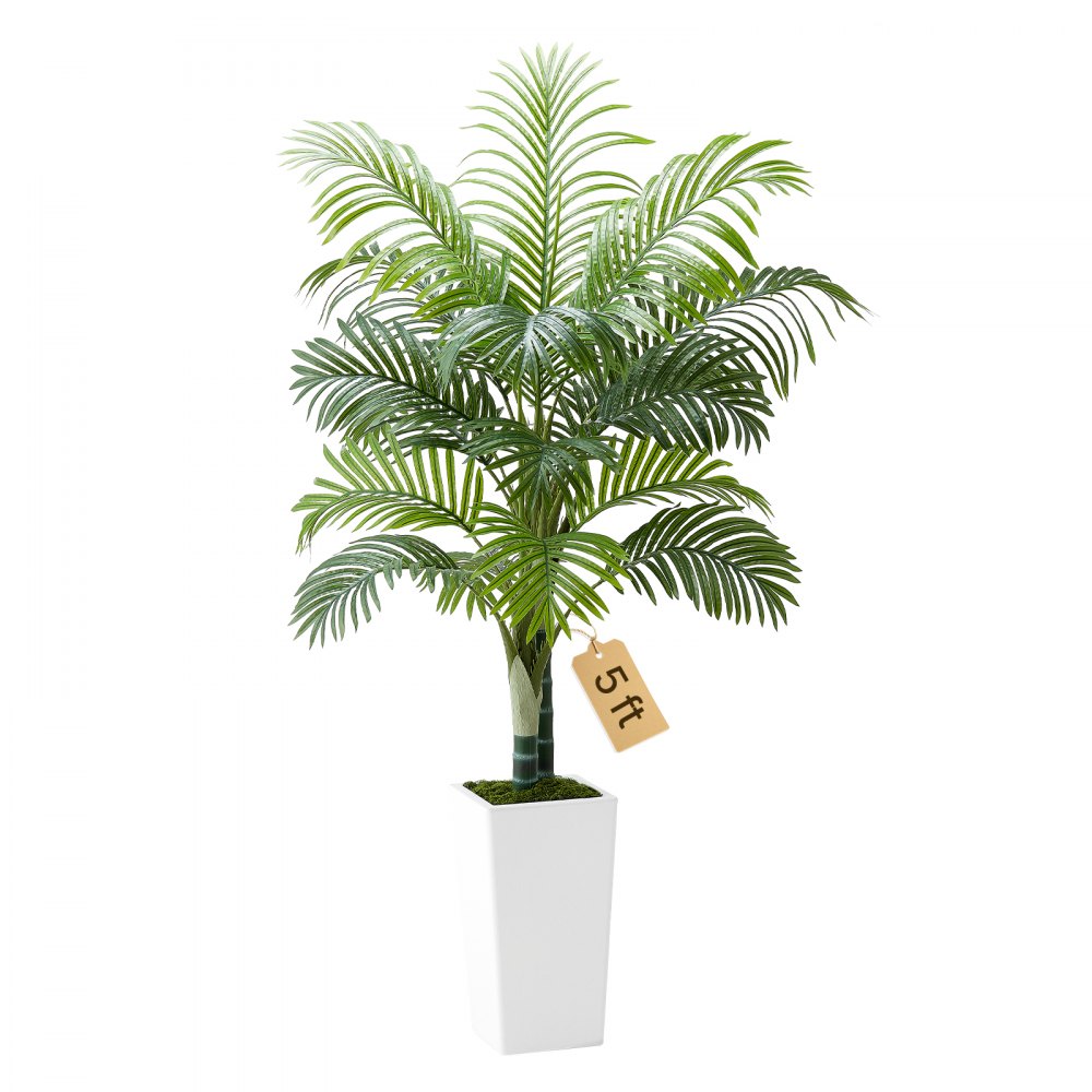 Τεχνητός φοίνικας Areca VEVOR 1524 mm, Τροπικά φυτά ψεύτικου φοίνικα με ψηλή λευκή γλάστρα, Φυτό μεταξιού δαπέδου σε γλάστρα, Μεγάλα δέντρα για διακόσμηση σπιτιού, γραφείου, σαλονιού, θέρμανση σπιτιού, εσωτερική και εξωτερική Τεχνητός φοίνικας Areca VEVOR 1524 mm, Τροπικά φυτά ψεύτικου φοίνικα με ψηλή λευκή γλάστρα, Φυτό μεταξιού δαπέδου σε γλάστρα, Μεγάλα δέντρα για διακόσμηση σπιτιού, γραφείου, σαλονιού, θέρμανση σπιτιού, εσωτερική και εξωτερική