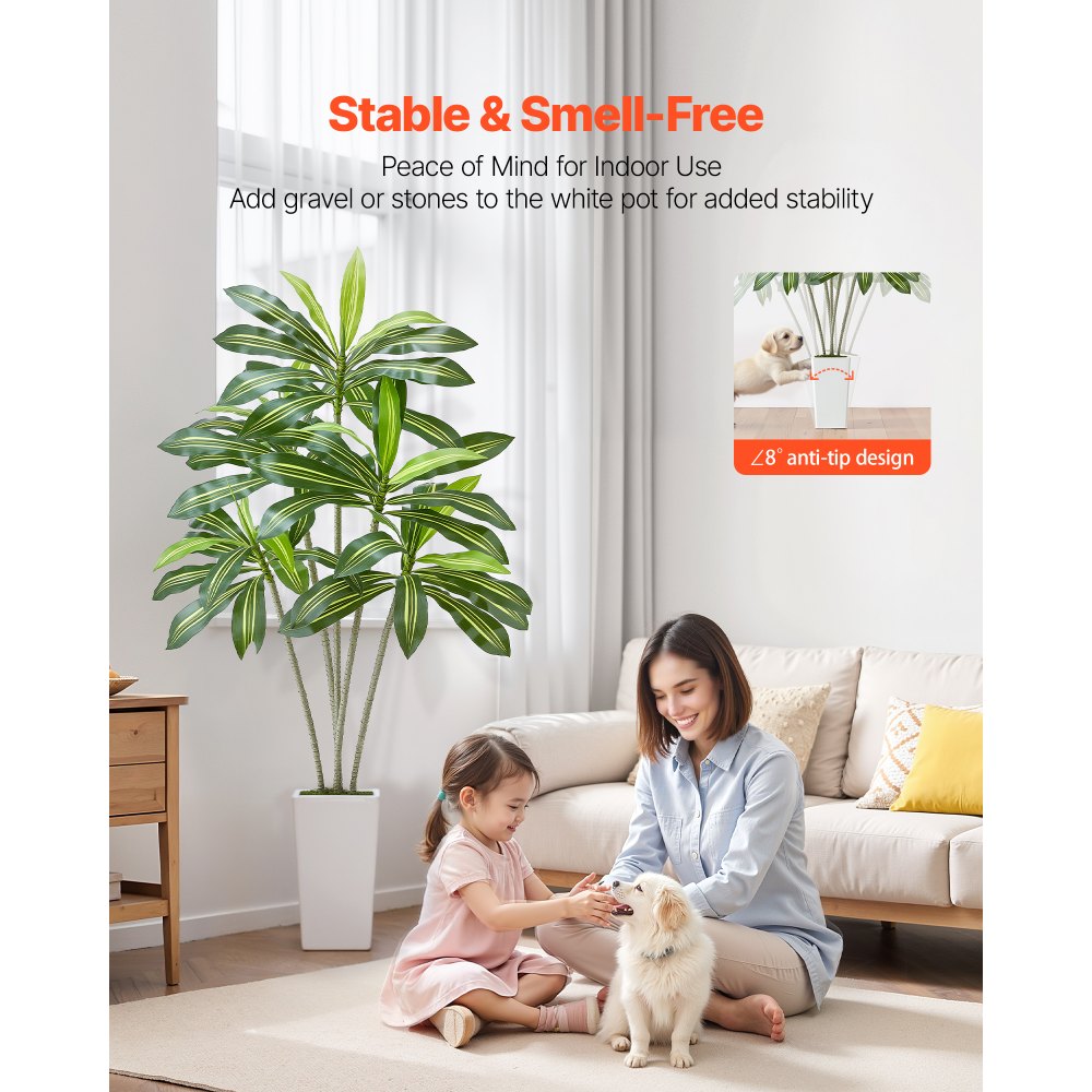 Τεχνητό Δέντρο Δράκαινας VEVOR 1829 mm, Τροπικά Φυτά Ψεύτικου Φοίνικα με Λευκή Ψηλή Γλάστρα, Φυτό Μεταξωτού Δαπέδου σε Γλάστρα, Μεγάλα Δέντρα για Διακόσμηση Σπιτιού, Γραφείου, Σαλόνι, Εσωτερικού Χώρου, Εξωτερικού Χώρου Τεχνητό Δέντρο Δράκαινας VEVOR 1829 mm, Τροπικά Φυτά Ψεύτικου Φοίνικα με Λευκή Ψηλή Γλάστρα, Φυτό Μεταξωτού Δαπέδου σε Γλάστρα, Μεγάλα Δέντρα για Διακόσμηση Σπιτιού, Γραφείου, Σαλόνι, Εσωτερικού Χώρου, Εξωτερικού Χώρου