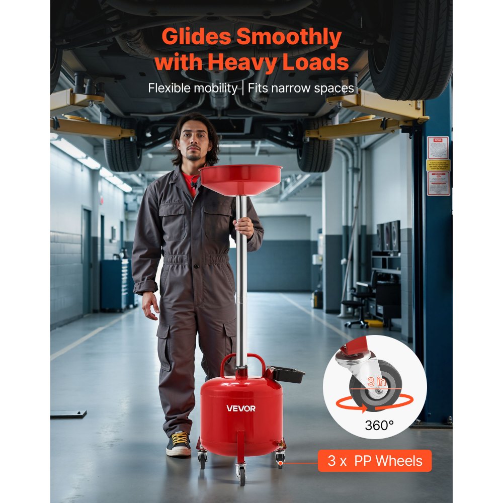 Δεξαμενή Αποστράγγισης Απόβλητων Λιπαντικών VEVOR 30L, Βιομηχανική Δεξαμενή Αποστράγγισης Υγρών με Ρυθμιζόμενο Ύψος Χωνιού, Φορητή Αποστράγγιση Λαδιού με Ρόδες & Εργαλειοθήκη, Αποστράγγιση Μεταφοράς Υγρών Καυσίμου για Συνεργεία Αυτοκινήτων, Κόκκινο Δεξαμενή Αποστράγγισης Απόβλητων Λιπαντικών VEVOR 30L, Βιομηχανική Δεξαμενή Αποστράγγισης Υγρών με Ρυθμιζόμενο Ύψος Χωνιού, Φορητή Αποστράγγιση Λαδιού με Ρόδες & Εργαλειοθήκη, Αποστράγγιση Μεταφοράς Υγρών Καυσίμου για Συνεργεία Αυτοκινήτων, Κόκκινο