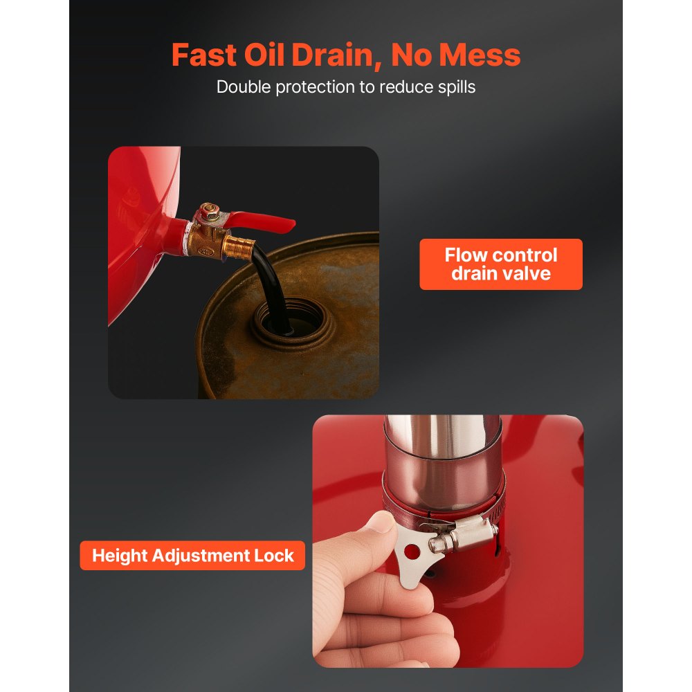 Δεξαμενή Αποστράγγισης Απόβλητων Λιπαντικών VEVOR 30L, Βιομηχανική Δεξαμενή Αποστράγγισης Υγρών με Ρυθμιζόμενο Ύψος Χωνιού, Φορητή Αποστράγγιση Λαδιού με Ρόδες & Εργαλειοθήκη, Αποστράγγιση Μεταφοράς Υγρών Καυσίμου για Συνεργεία Αυτοκινήτων, Κόκκινο Δεξαμενή Αποστράγγισης Απόβλητων Λιπαντικών VEVOR 30L, Βιομηχανική Δεξαμενή Αποστράγγισης Υγρών με Ρυθμιζόμενο Ύψος Χωνιού, Φορητή Αποστράγγιση Λαδιού με Ρόδες & Εργαλειοθήκη, Αποστράγγιση Μεταφοράς Υγρών Καυσίμου για Συνεργεία Αυτοκινήτων, Κόκκινο