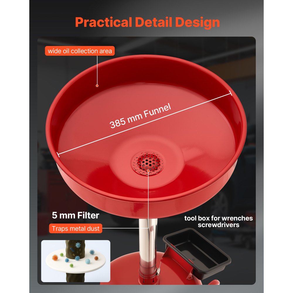 Δεξαμενή Αποστράγγισης Απόβλητων Λιπαντικών VEVOR 30L, Βιομηχανική Δεξαμενή Αποστράγγισης Υγρών με Ρυθμιζόμενο Ύψος Χωνιού, Φορητή Αποστράγγιση Λαδιού με Ρόδες & Εργαλειοθήκη, Αποστράγγιση Μεταφοράς Υγρών Καυσίμου για Συνεργεία Αυτοκινήτων, Κόκκινο Δεξαμενή Αποστράγγισης Απόβλητων Λιπαντικών VEVOR 30L, Βιομηχανική Δεξαμενή Αποστράγγισης Υγρών με Ρυθμιζόμενο Ύψος Χωνιού, Φορητή Αποστράγγιση Λαδιού με Ρόδες & Εργαλειοθήκη, Αποστράγγιση Μεταφοράς Υγρών Καυσίμου για Συνεργεία Αυτοκινήτων, Κόκκινο
