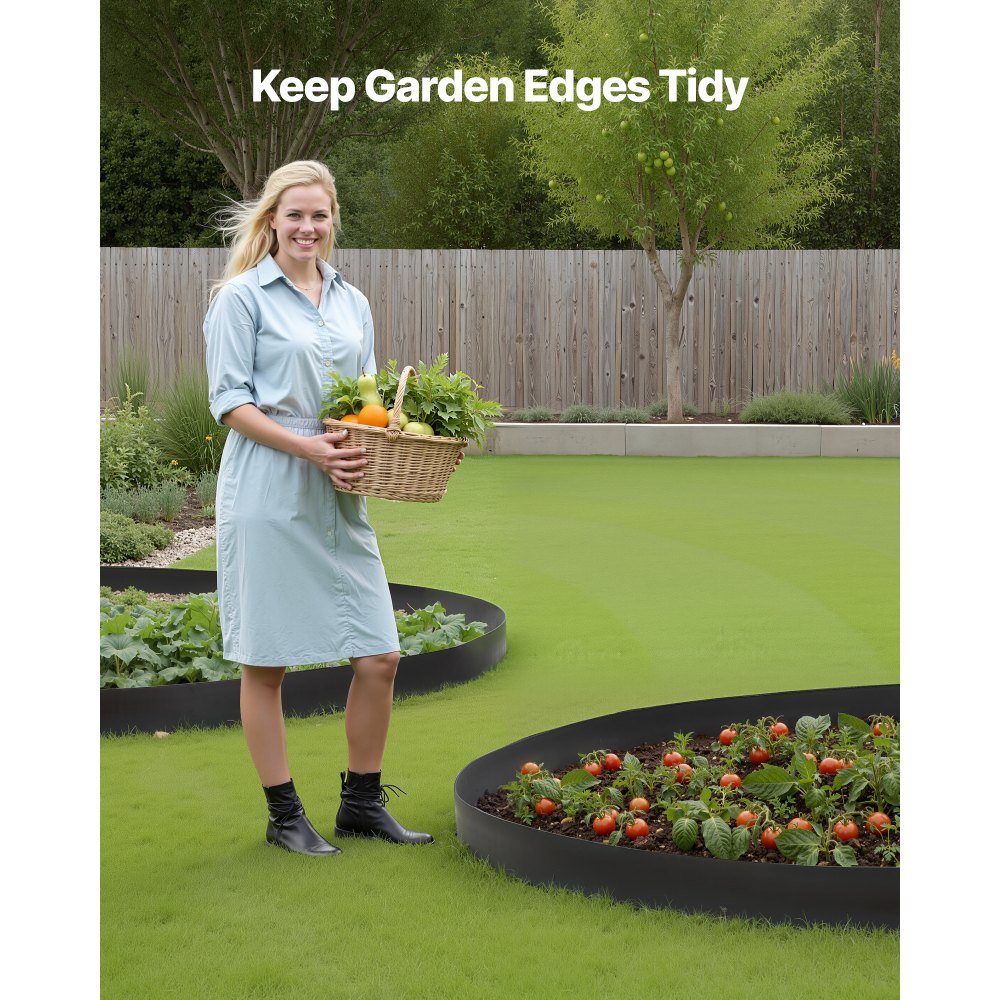 VEVOR Περιθώρια Τοπίου, Πλαστικά Περιθώρια Κήπου 1000 x 10 cm με 30 Καρφιά & 2 Πασσάλους Εδάφους, Χωρίς Σκάψιμο, Εύκαμπτα Περιθώρια Χλοοτάπητα σε Ρολό, Ανθεκτικά στην UV Ακτινοβολία Μίνι Περιθώρια Φράχτη για Παρτέρια και Πλακόστρωτα Κήπου VEVOR Περιθώρια Τοπίου, Πλαστικά Περιθώρια Κήπου 1000 x 10 cm με 30 Καρφιά & 2 Πασσάλους Εδάφους, Χωρίς Σκάψιμο, Εύκαμπτα Περιθώρια Χλοοτάπητα σε Ρολό, Ανθεκτικά στην UV Ακτινοβολία Μίνι Περιθώρια Φράχτη για Παρτέρια και Πλακόστρωτα Κήπου