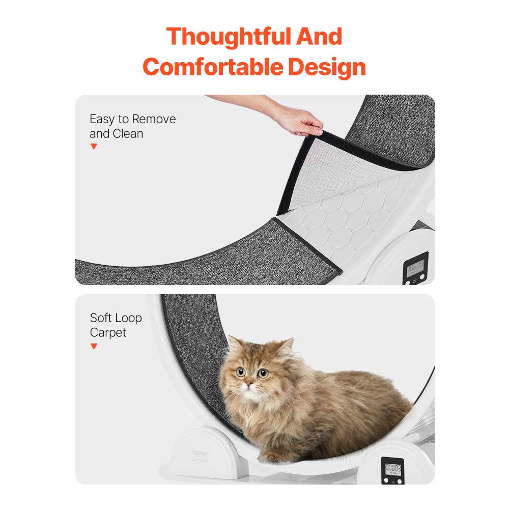 Τροχός άσκησης γάτας VEVOR με βηματόμετρο, 40,8 ίντσες, Τροχός τρεξίματος γάτας με φρένο και διάδρομο με μοκέτα, Αθόρυβος διάδρομος γάτας για γάτες εσωτερικού χώρου κάτω των 13 κιλών, Γυμναστήριο γάτας για κατοικίδια Υγεία & Ευεξία Λευκό Τροχός άσκησης γάτας VEVOR με βηματόμετρο, 40,8 ίντσες, Τροχός τρεξίματος γάτας με φρένο και διάδρομο με μοκέτα, Αθόρυβος διάδρομος γάτας για γάτες εσωτερικού χώρου κάτω των 13 κιλών, Γυμναστήριο γάτας για κατοικίδια Υγεία & Ευεξία Λευκό