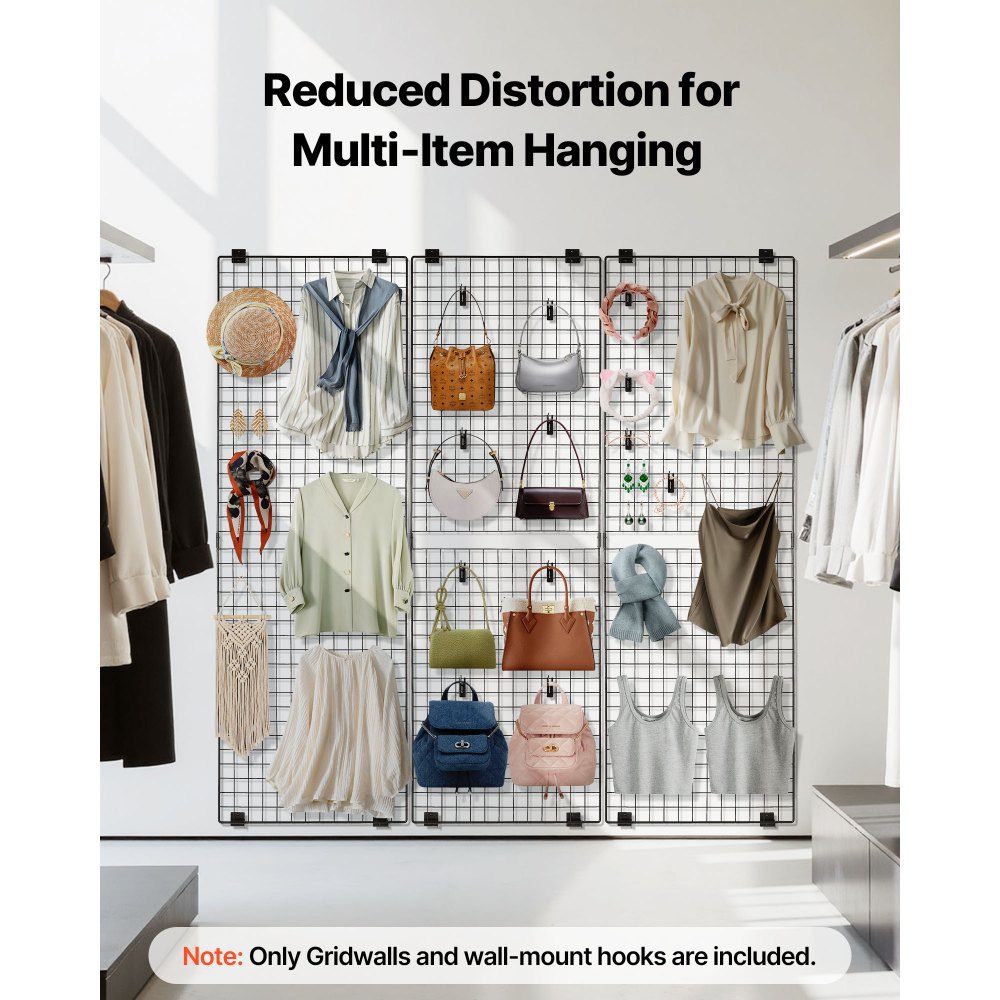 Πακέτα 3 πάνελ τοίχου VEVOR με πλέγμα, ράφι επίδειξης πάνελ συρμάτινου πλέγματος 610 x 1828 mm, επιτοίχιο ράφι επίδειξης έργων τέχνης, μαύρο επιτοίχιο πλέγμα από ανθρακούχο χάλυβα για έκθεση χειροτεχνίας, διακόσμηση, αποθήκευση, πίνακα ανακοινώσεων Πακέτα 3 πάνελ τοίχου VEVOR με πλέγμα, ράφι επίδειξης πάνελ συρμάτινου πλέγματος 610 x 1828 mm, επιτοίχιο ράφι επίδειξης έργων τέχνης, μαύρο επιτοίχιο πλέγμα από ανθρακούχο χάλυβα για έκθεση χειροτεχνίας, διακόσμηση, αποθήκευση, πίνακα ανακοινώσεων