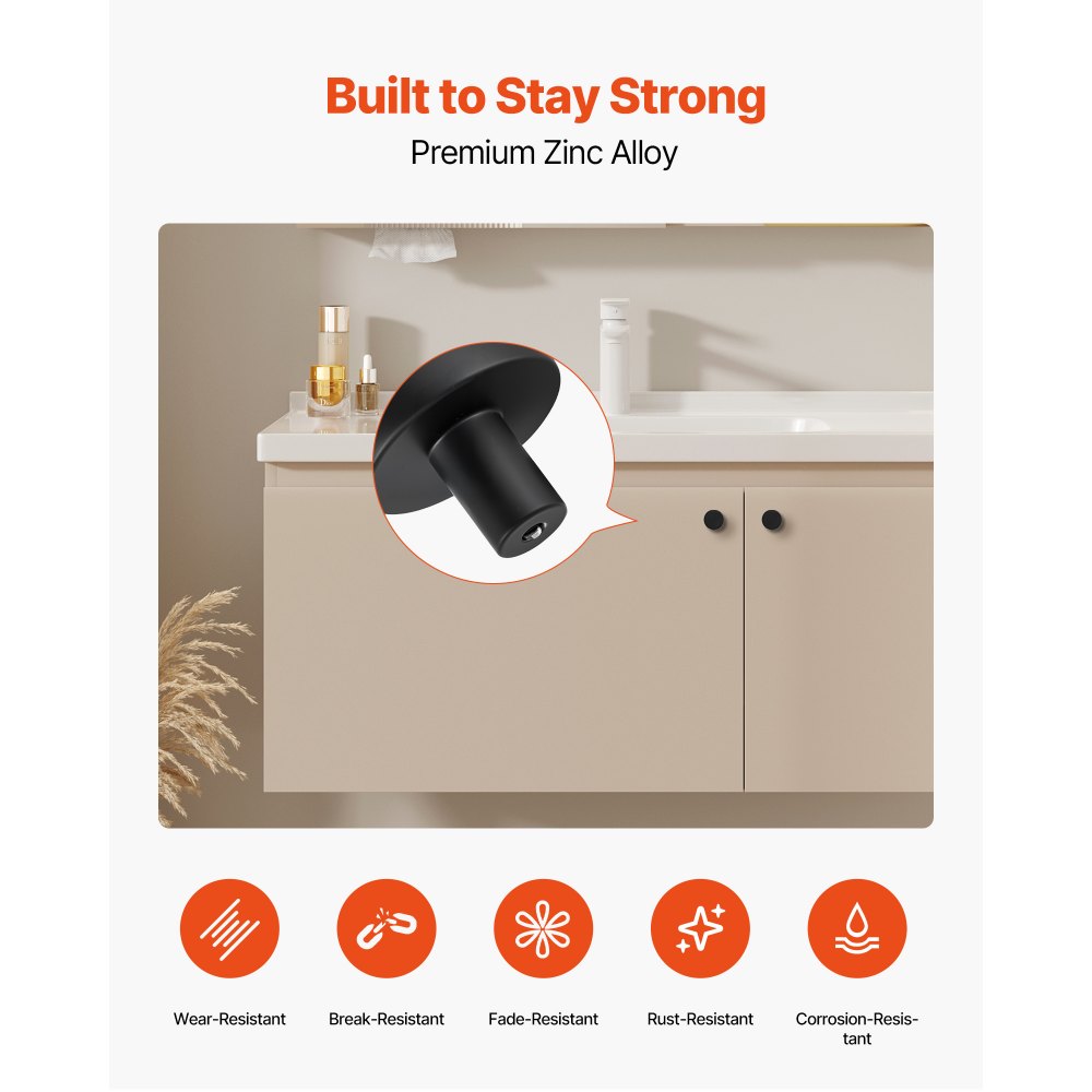 Πόμολα ντουλαπιού VEVOR, 10 τεμάχια, λαβές συρταριών και λαβές πόρτας από μαύρο κράμα ψευδαργύρου 32 mm, λαβές συρταριού κουζίνας σε σχήμα μανιταριού, εξαρτήματα ντουλαπιού με βίδες για ντουλάπια μπάνιου, ντουλάπια και συρτάρια Πόμολα ντουλαπιού VEVOR, 10 τεμάχια, λαβές συρταριών και λαβές πόρτας από μαύρο κράμα ψευδαργύρου 32 mm, λαβές συρταριού κουζίνας σε σχήμα μανιταριού, εξαρτήματα ντουλαπιού με βίδες για ντουλάπια μπάνιου, ντουλάπια και συρτάρια