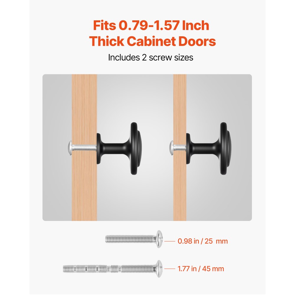 Πόμολα ντουλαπιού VEVOR, 30 τεμάχια, λαβές συρταριών και λαβές πόρτας από μαύρο κράμα ψευδαργύρου 31 mm, λαβές συρταριού κουζίνας σε σχήμα μανιταριού, εξαρτήματα ντουλαπιού με βίδες για ντουλάπια μπάνιου, ντουλάπια και συρτάρια Πόμολα ντουλαπιού VEVOR, 30 τεμάχια, λαβές συρταριών και λαβές πόρτας από μαύρο κράμα ψευδαργύρου 31 mm, λαβές συρταριού κουζίνας σε σχήμα μανιταριού, εξαρτήματα ντουλαπιού με βίδες για ντουλάπια μπάνιου, ντουλάπια και συρτάρια