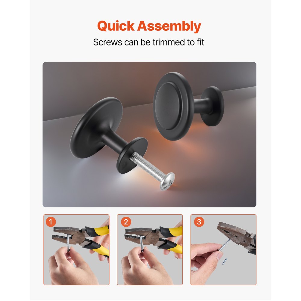 Πόμολα ντουλαπιού VEVOR, 30 τεμάχια, λαβές συρταριών και λαβές πόρτας από μαύρο κράμα ψευδαργύρου 31 mm, λαβές συρταριού κουζίνας σε σχήμα μανιταριού, εξαρτήματα ντουλαπιού με βίδες για ντουλάπια μπάνιου, ντουλάπια και συρτάρια Πόμολα ντουλαπιού VEVOR, 30 τεμάχια, λαβές συρταριών και λαβές πόρτας από μαύρο κράμα ψευδαργύρου 31 mm, λαβές συρταριού κουζίνας σε σχήμα μανιταριού, εξαρτήματα ντουλαπιού με βίδες για ντουλάπια μπάνιου, ντουλάπια και συρτάρια