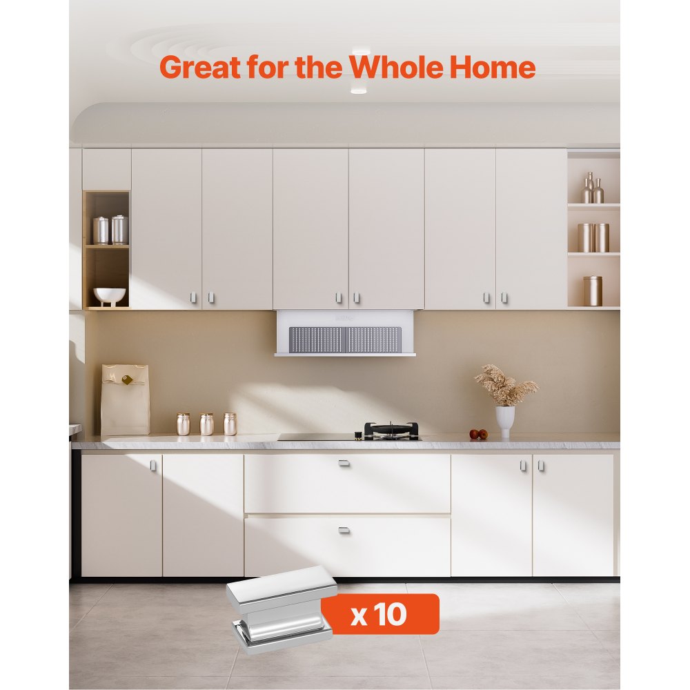 Πόμολα ντουλαπιού VEVOR, 10 τεμάχια, λαβές συρταριών από κράμα ψευδαργύρου 36 mm, ορθογώνια πόμολα συρταριού κουζίνας, εξαρτήματα ντουλαπιού με βίδες για συρτάρια μπάνιου, χρώμα χρωμίου Πόμολα ντουλαπιού VEVOR, 10 τεμάχια, λαβές συρταριών από κράμα ψευδαργύρου 36 mm, ορθογώνια πόμολα συρταριού κουζίνας, εξαρτήματα ντουλαπιού με βίδες για συρτάρια μπάνιου, χρώμα χρωμίου