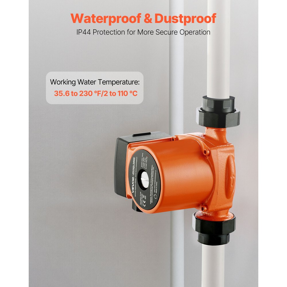 Κυκλοφορητής VEVOR LPS25-6S/130 από χυτοσίδηρο, 1/8 HP, 220-240V 55 LPM, Αντλία κυκλοφορίας ζεστού νερού με ανακυκλοφορία, σύνδεση με σπείρωμα, ρύθμιση 3 ταχυτήτων, αθόρυβη λειτουργία, για σύστημα θέρμανσης σπιτιού Κυκλοφορητής VEVOR LPS25-6S/130 από χυτοσίδηρο, 1/8 HP, 220-240V 55 LPM, Αντλία κυκλοφορίας ζεστού νερού με ανακυκλοφορία, σύνδεση με σπείρωμα, ρύθμιση 3 ταχυτήτων, αθόρυβη λειτουργία, για σύστημα θέρμανσης σπιτιού