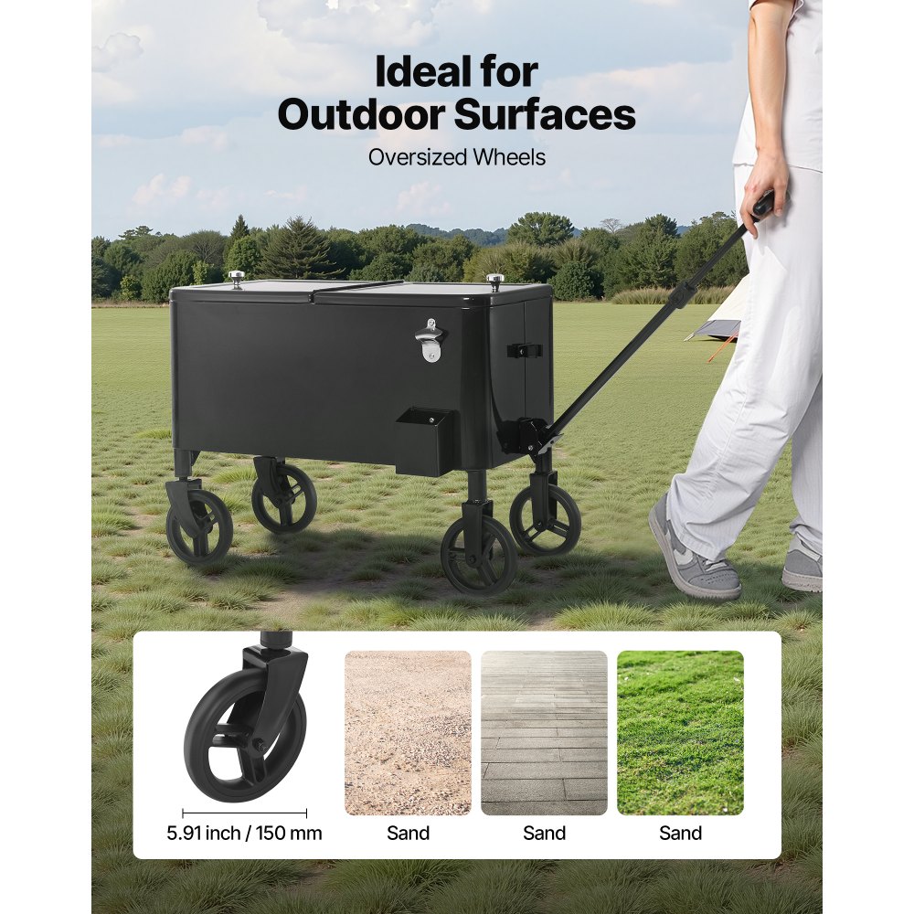 VEVOR 75,71 L τροχήλατο καρότσι πάγου με ρόδες, με τηλεσκοπική λαβή 2 σταδίων και 2 περιστρεφόμενους τροχούς, φορητό τραπέζι, παραλία, βεράντα, πάρτι, μπαρ, κρύο ποτό, καρότσι εξωτερικού χώρου με ρόδες, μαύρο VEVOR 75,71 L τροχήλατο καρότσι πάγου με ρόδες, με τηλεσκοπική λαβή 2 σταδίων και 2 περιστρεφόμενους τροχούς, φορητό τραπέζι, παραλία, βεράντα, πάρτι, μπαρ, κρύο ποτό, καρότσι εξωτερικού χώρου με ρόδες, μαύρο