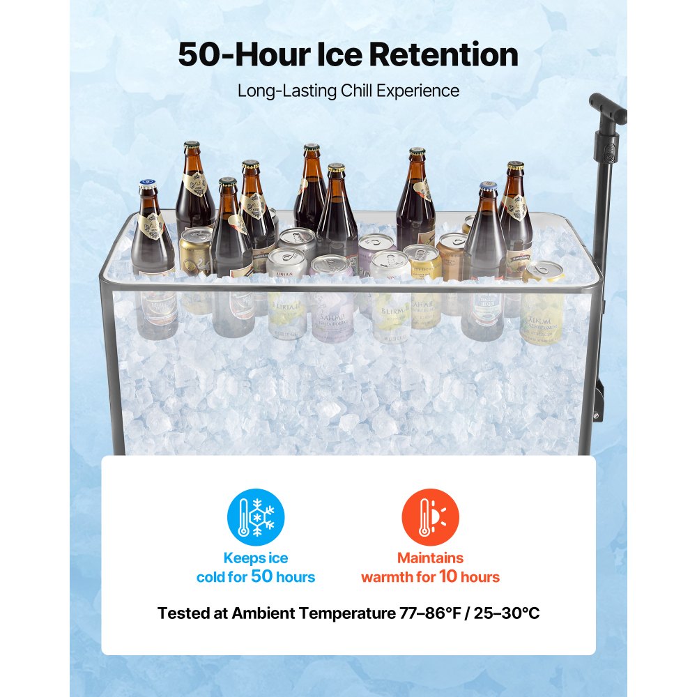 VEVOR 75,71 L τροχήλατο καρότσι πάγου με ρόδες, με τηλεσκοπική λαβή 2 σταδίων και 2 περιστρεφόμενους τροχούς, φορητό τραπέζι, παραλία, βεράντα, πάρτι, μπαρ, κρύο ποτό, καρότσι εξωτερικού χώρου με ρόδες, μαύρο VEVOR 75,71 L τροχήλατο καρότσι πάγου με ρόδες, με τηλεσκοπική λαβή 2 σταδίων και 2 περιστρεφόμενους τροχούς, φορητό τραπέζι, παραλία, βεράντα, πάρτι, μπαρ, κρύο ποτό, καρότσι εξωτερικού χώρου με ρόδες, μαύρο