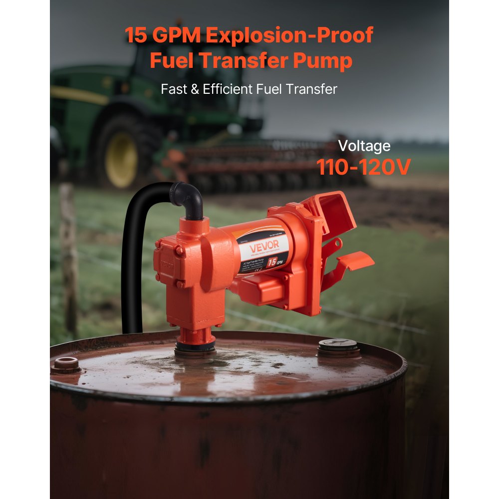 Αντλία μεταφοράς καυσίμου VEVOR 230V, 15 GPM 57 L/min, ηλεκτρική αντλία μεταφοράς λαδιού AC, μέγιστη ανύψωση αναρρόφησης 8 ft/2,4 m, μέγιστη ανύψωση 37 ft/11,28 m, προστασία υπερθέρμανσης, για βενζίνη ντίζελ κηροζίνη βιοντίζελ αιθανόλη Αντλία μεταφοράς καυσίμου VEVOR 230V, 15 GPM 57 L/min, ηλεκτρική αντλία μεταφοράς λαδιού AC, μέγιστη ανύψωση αναρρόφησης 8 ft/2,4 m, μέγιστη ανύψωση 37 ft/11,28 m, προστασία υπερθέρμανσης, για βενζίνη ντίζελ κηροζίνη βιοντίζελ αιθανόλη