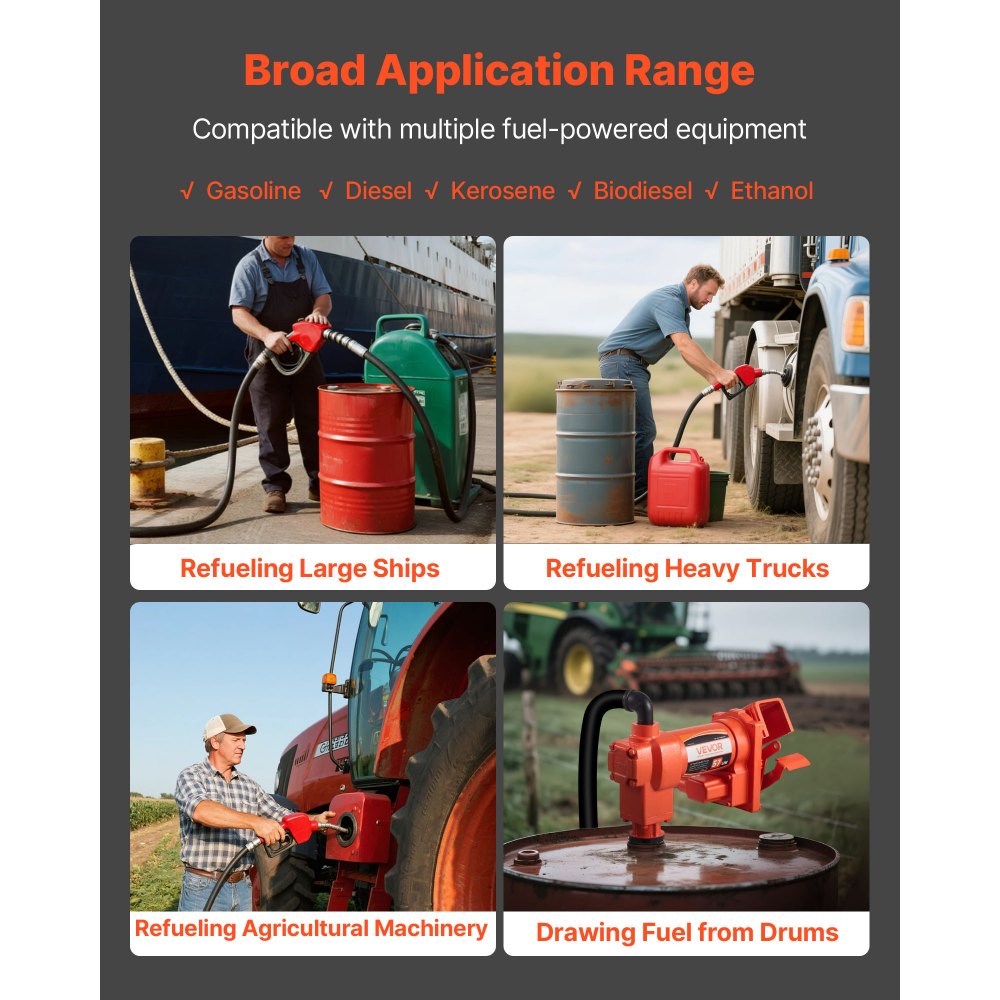 Αντλία μεταφοράς καυσίμου VEVOR 230V, 15 GPM 57 L/min, ηλεκτρική αντλία μεταφοράς λαδιού AC, μέγιστη ανύψωση αναρρόφησης 8 ft/2,4 m, μέγιστη ανύψωση 37 ft/11,28 m, προστασία υπερθέρμανσης, για βενζίνη ντίζελ κηροζίνη βιοντίζελ αιθανόλη Αντλία μεταφοράς καυσίμου VEVOR 230V, 15 GPM 57 L/min, ηλεκτρική αντλία μεταφοράς λαδιού AC, μέγιστη ανύψωση αναρρόφησης 8 ft/2,4 m, μέγιστη ανύψωση 37 ft/11,28 m, προστασία υπερθέρμανσης, για βενζίνη ντίζελ κηροζίνη βιοντίζελ αιθανόλη